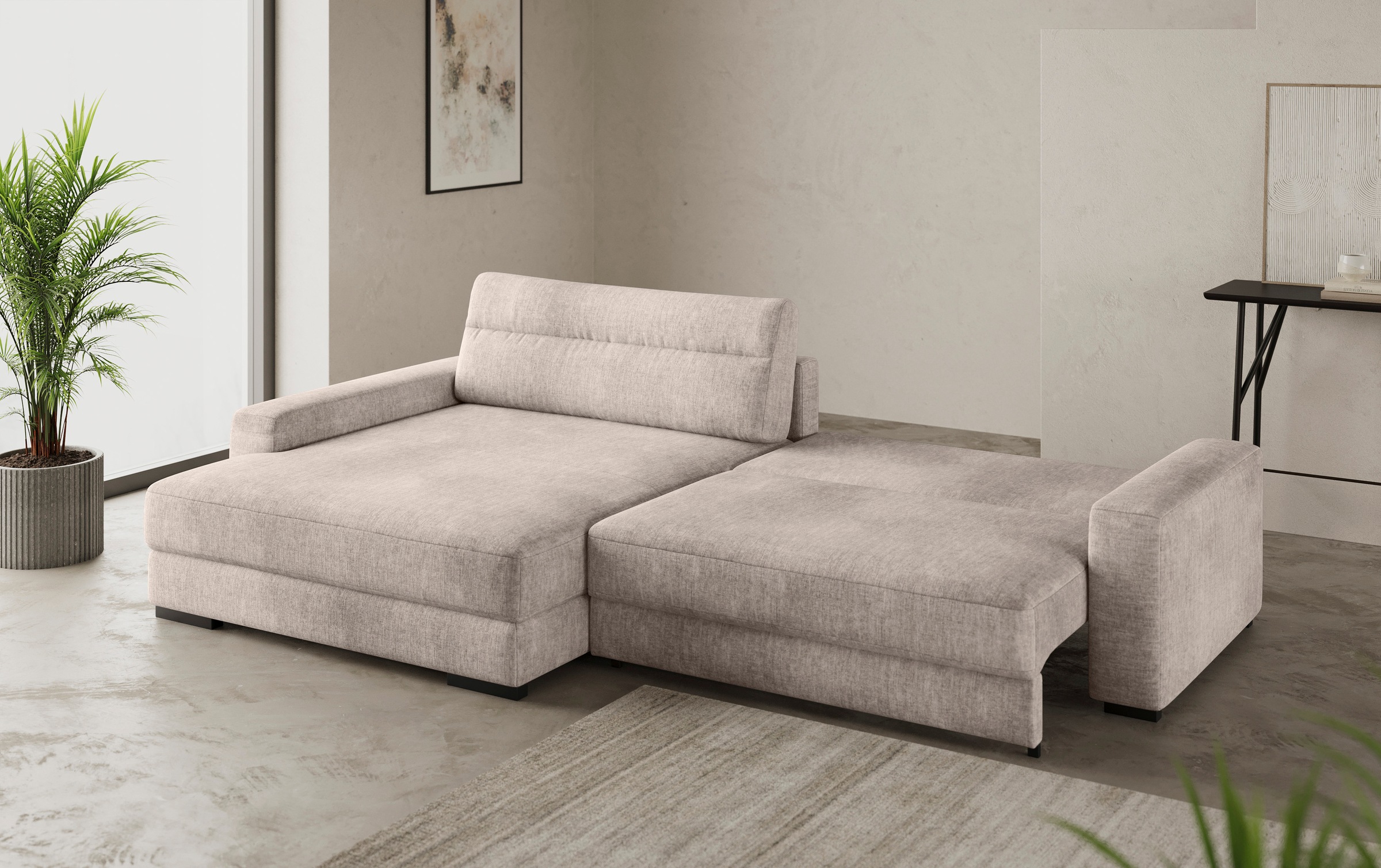 Mr. Couch Ecksofa »Marcello L-Form«, inklusive EasyBett und Bettkasten