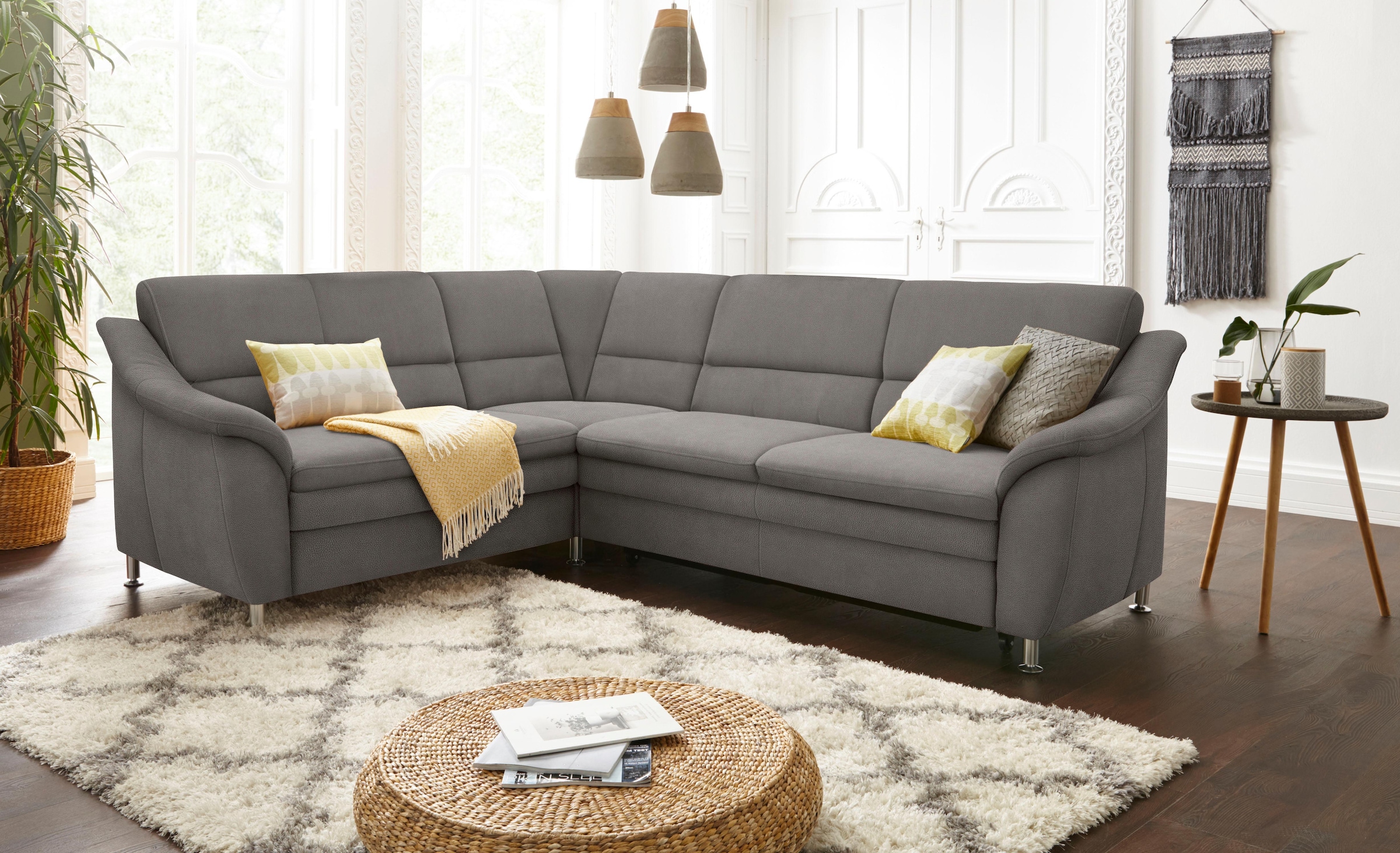 sit&more Ecksofa »Cardoso L-Form« mit Federkern, wahlweise mit Bettfunktion günstig online kaufen