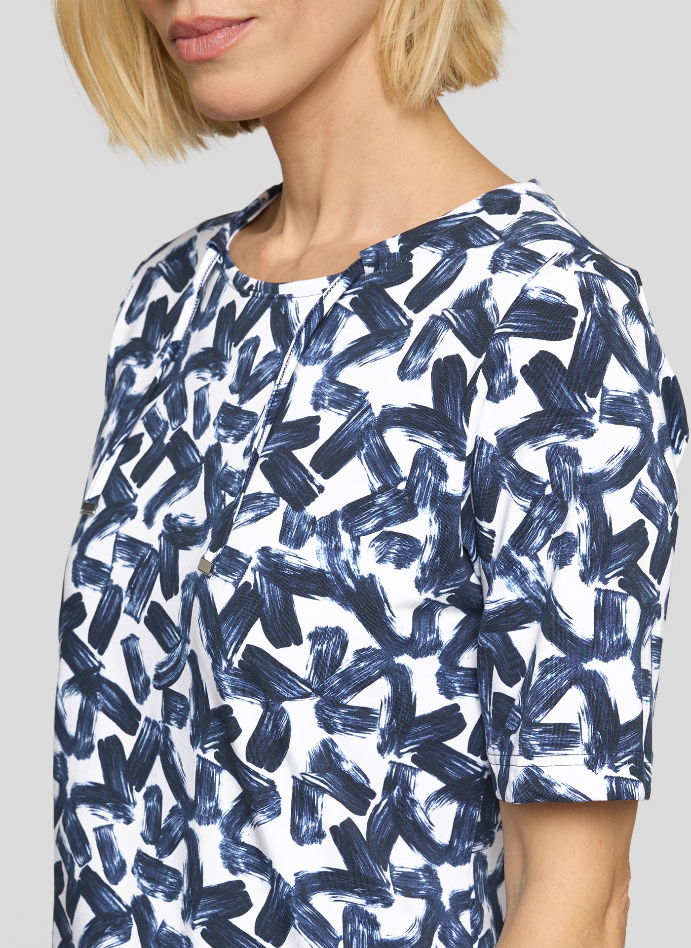 Rabe Rundhalsshirt mit Allover-Muster