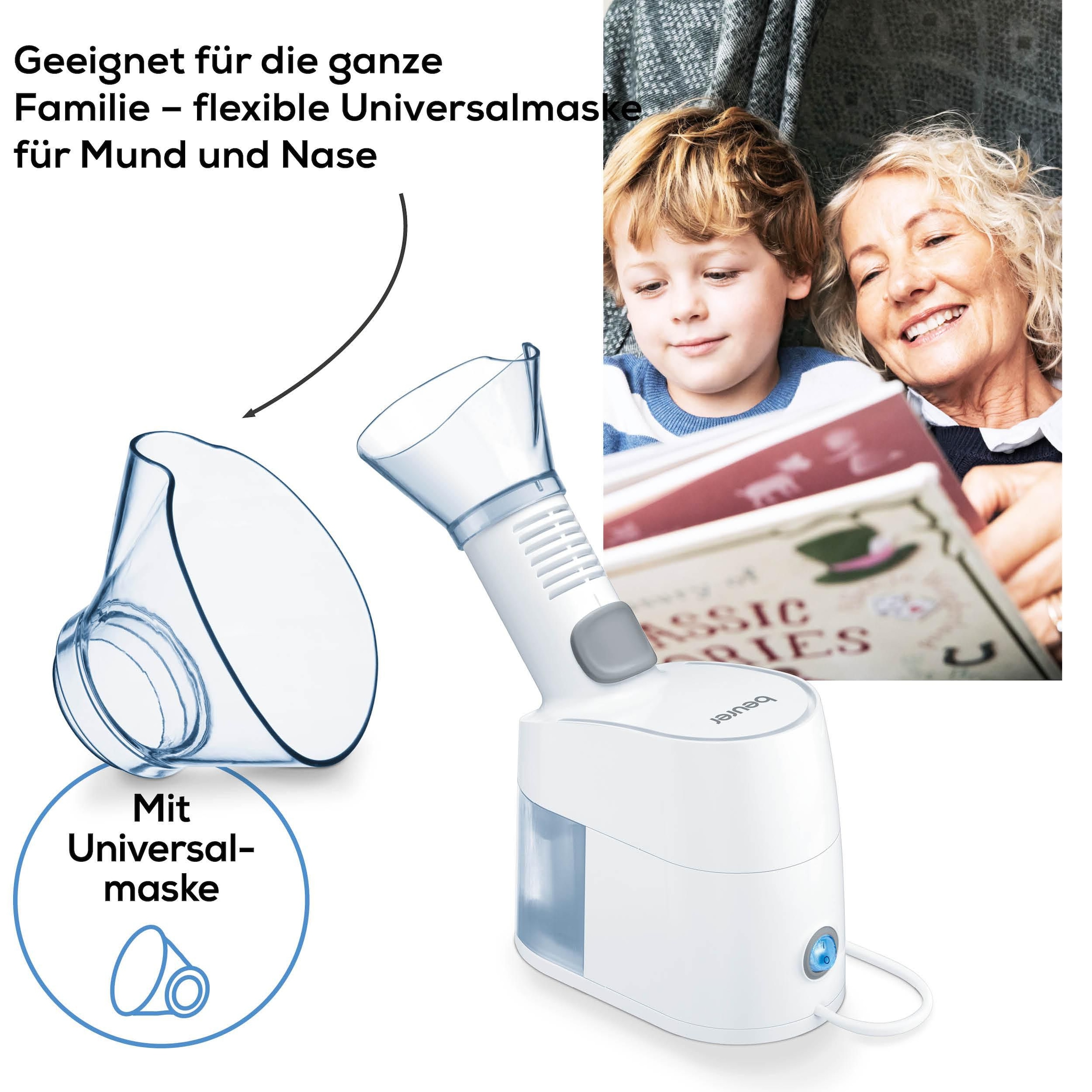 BEURER Inhalationsgerät »SI 40, Warmdampfbehandlung bei Erkältungen mit dem Dampfvernebler«, Einfache & hygienische Reinigung durch abnehmbare Elemente