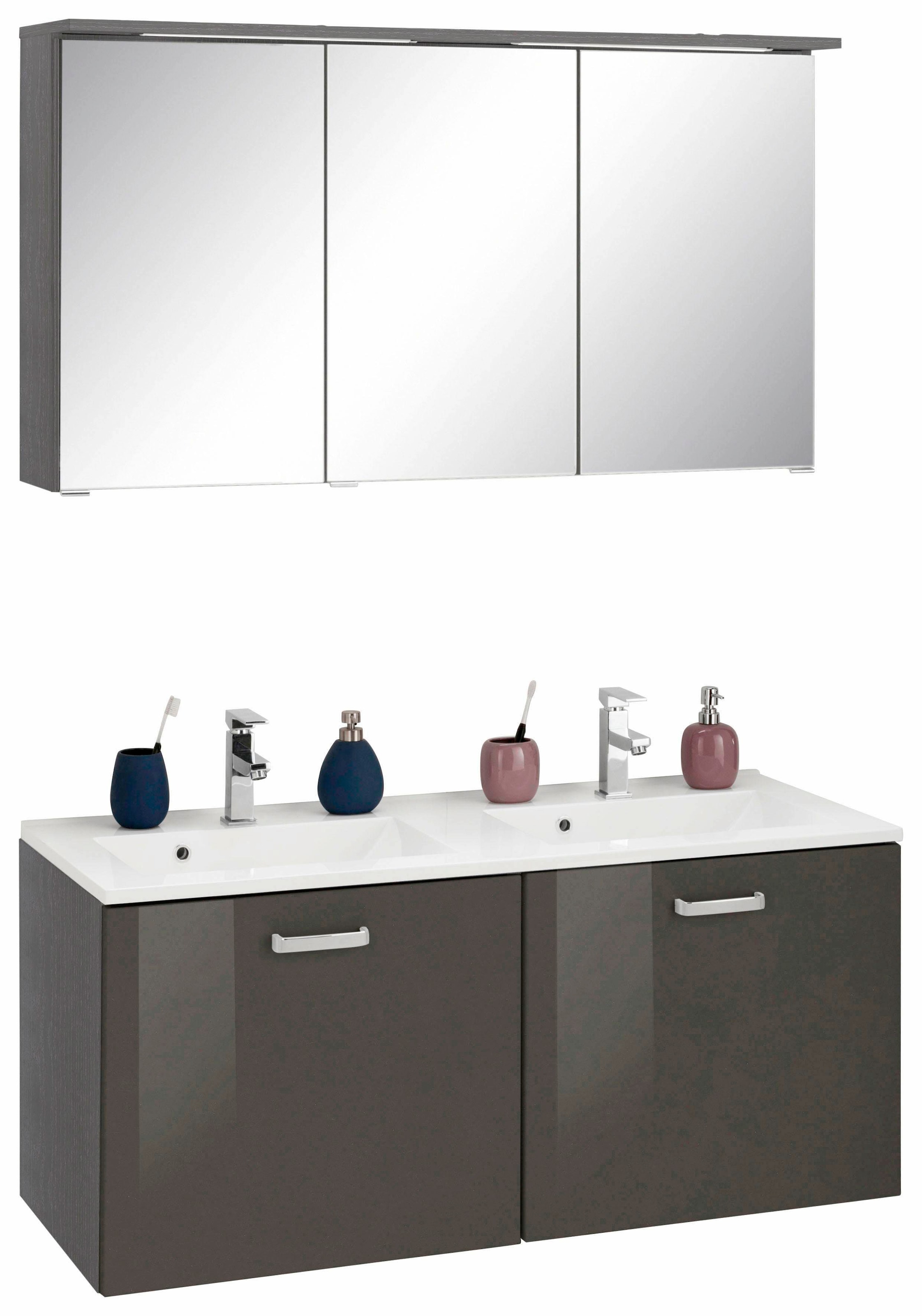 welltime Badmöbel-Set »Ravenna«, (2 St.), Doppelwaschplatz, Breite 120 cm günstig online kaufen