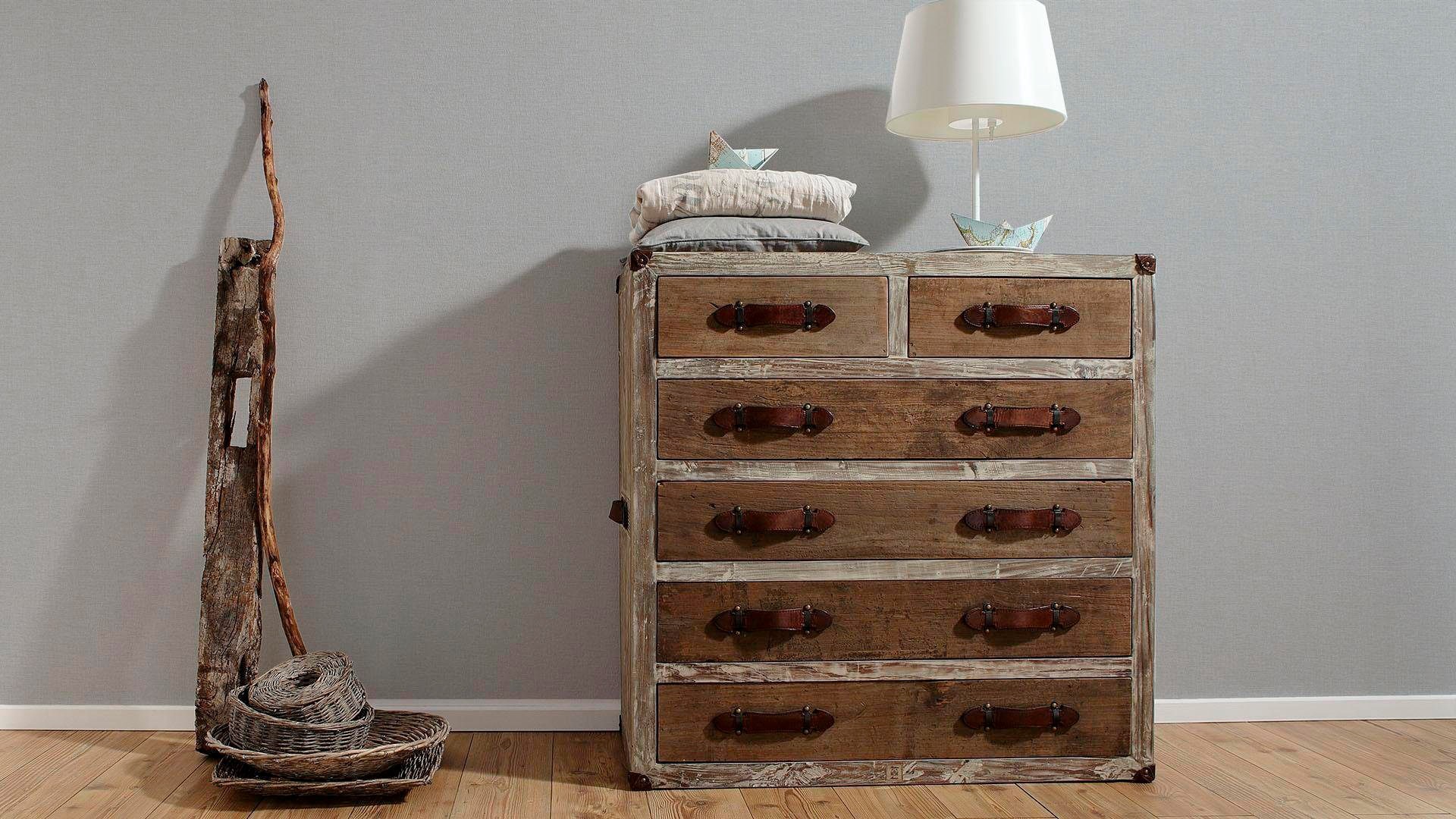 living walls Vliestapete »Secret Garden« einfarbig | uni Uni Tapete Einfarbig leicht strukturiert