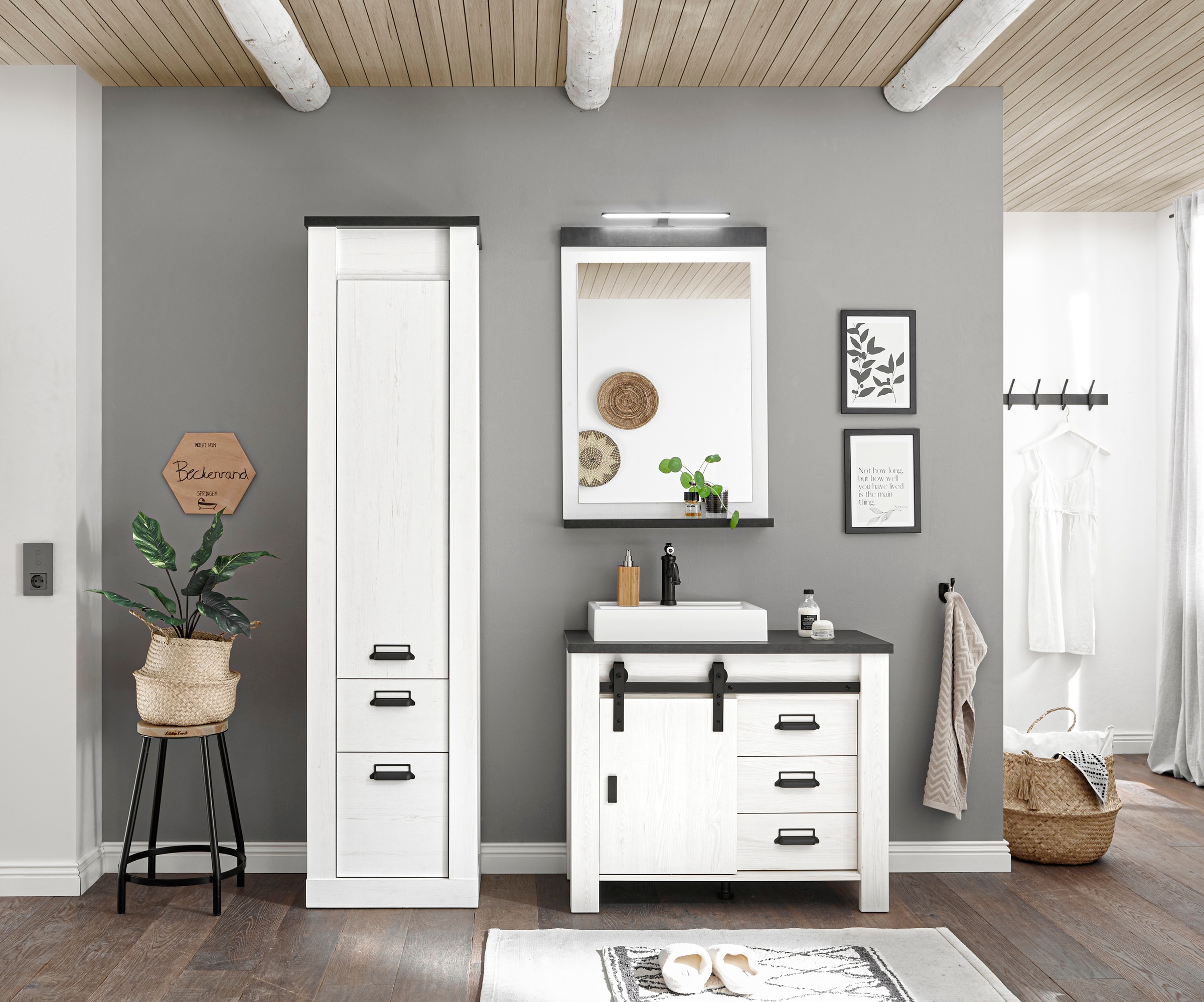 Home affaire Badmöbel-Set »SHERWOOD, Bad im modernen Design, 3-teiliges Bad günstig online kaufen