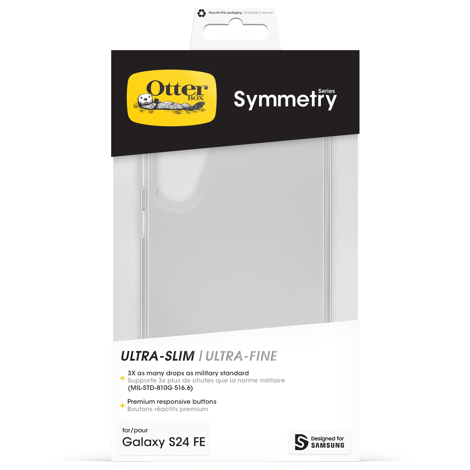 Otterbox Handyhülle »Symmetry für Samsung Galaxy S24 FE«, Backcover, Schutzhülle, Handyschutzhülle, Case, Schutzcase, stoßfest