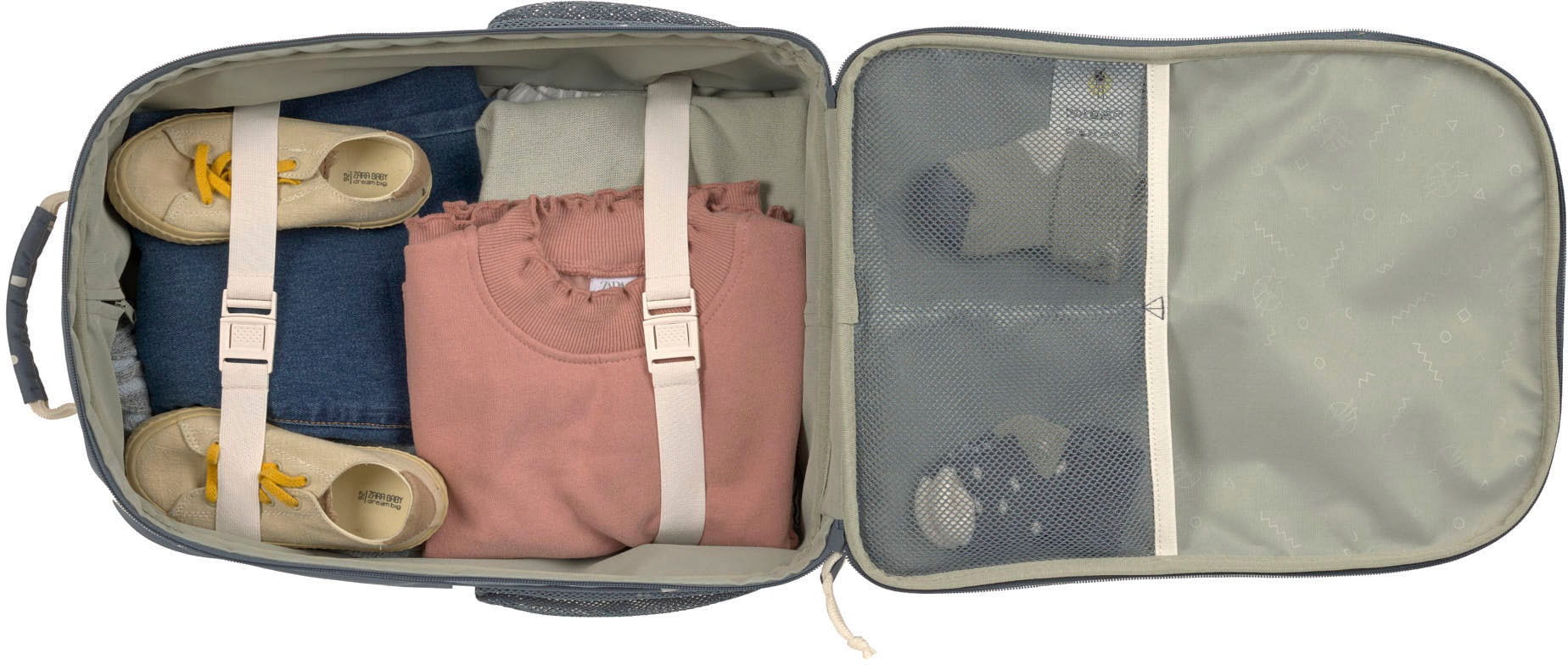 LÄSSIG Kinderkoffer »Happy Prints, Trolley, Midnight Blue«, 2 Rollen