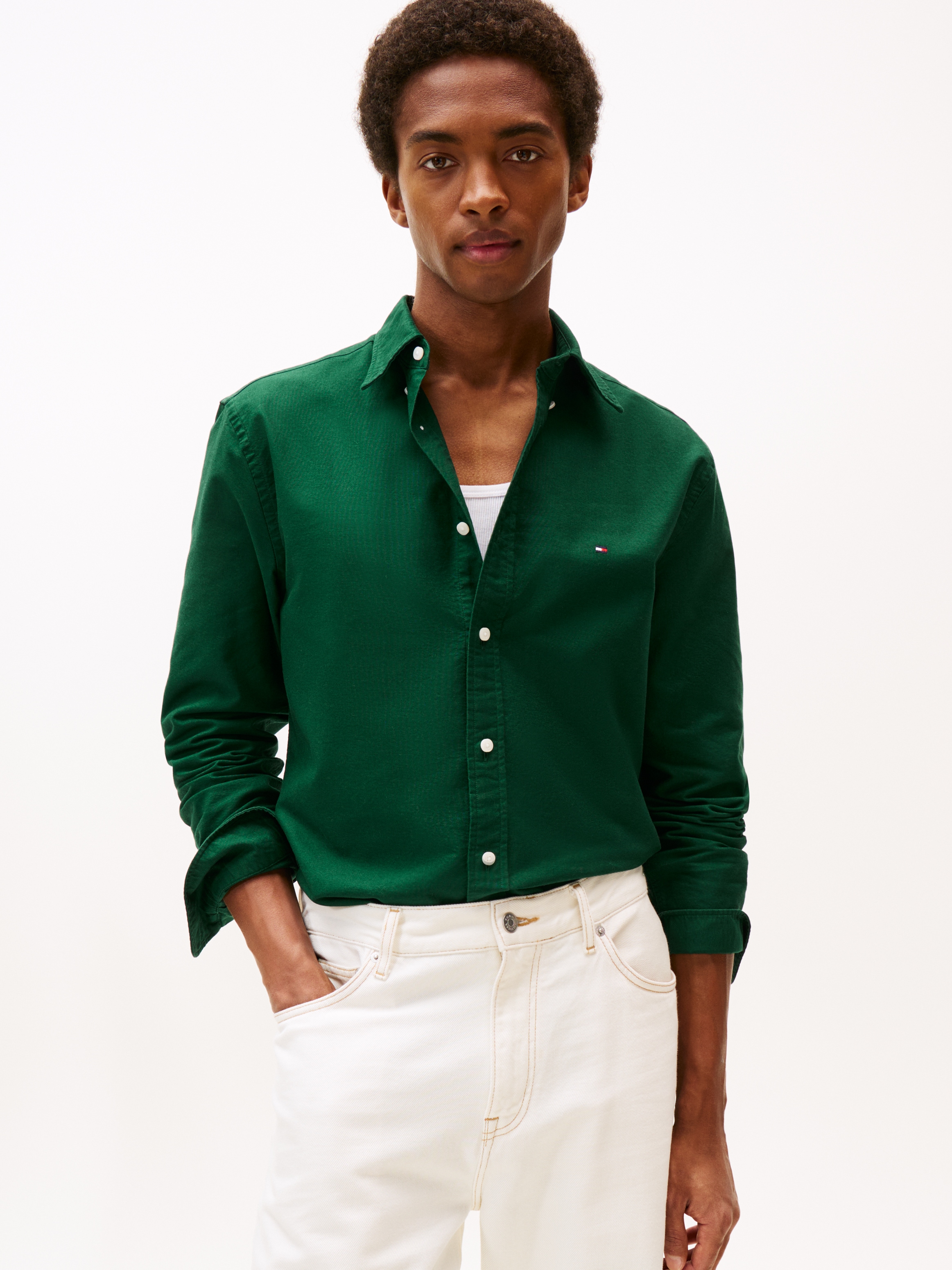 Tommy Hilfiger Langarmhemd »SOLID HERITAGE OXFORD Regular Fit SHIRT«