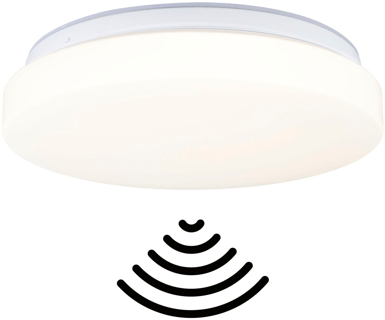 Paulmann LED Wandleuchte »LED Wandleuchte Luiana IP44 HF Sensor weiß«, 1 flammig, mehrere Helligkeitsstufen, Farbwechsler, Farbsteuerung