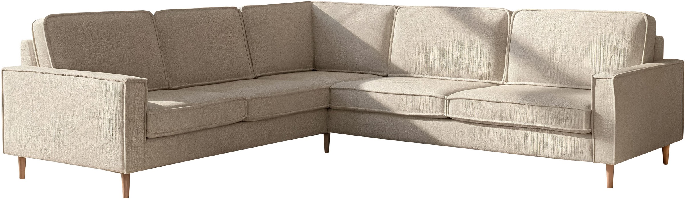 Home affaire Ecksofa »Pinto Skandi, 290 cm, Chenille, Struktur, Ottomane li günstig online kaufen