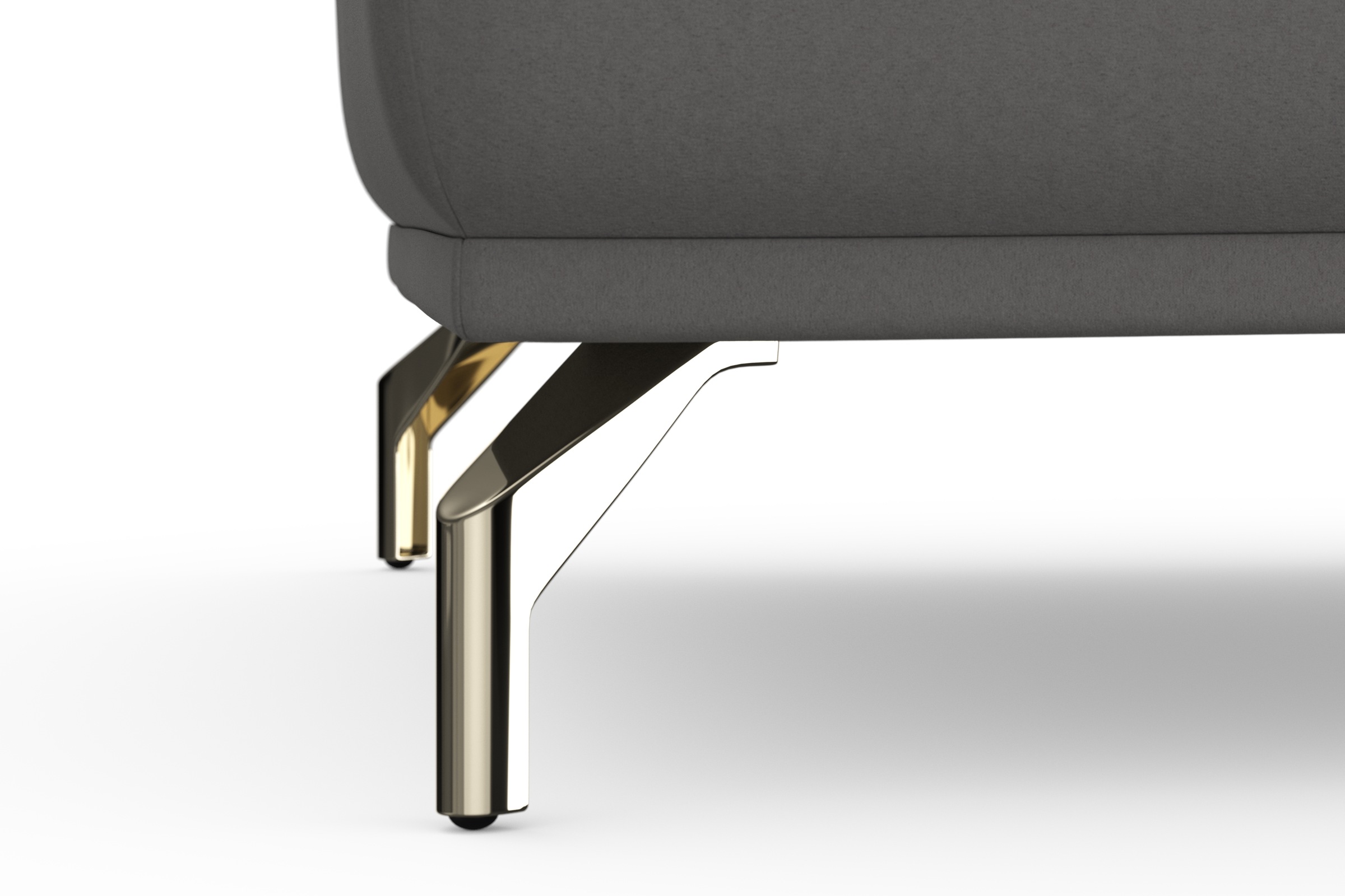 sit&more Hocker »Bailando« mit Federkern und satinierten Nickelfüßen