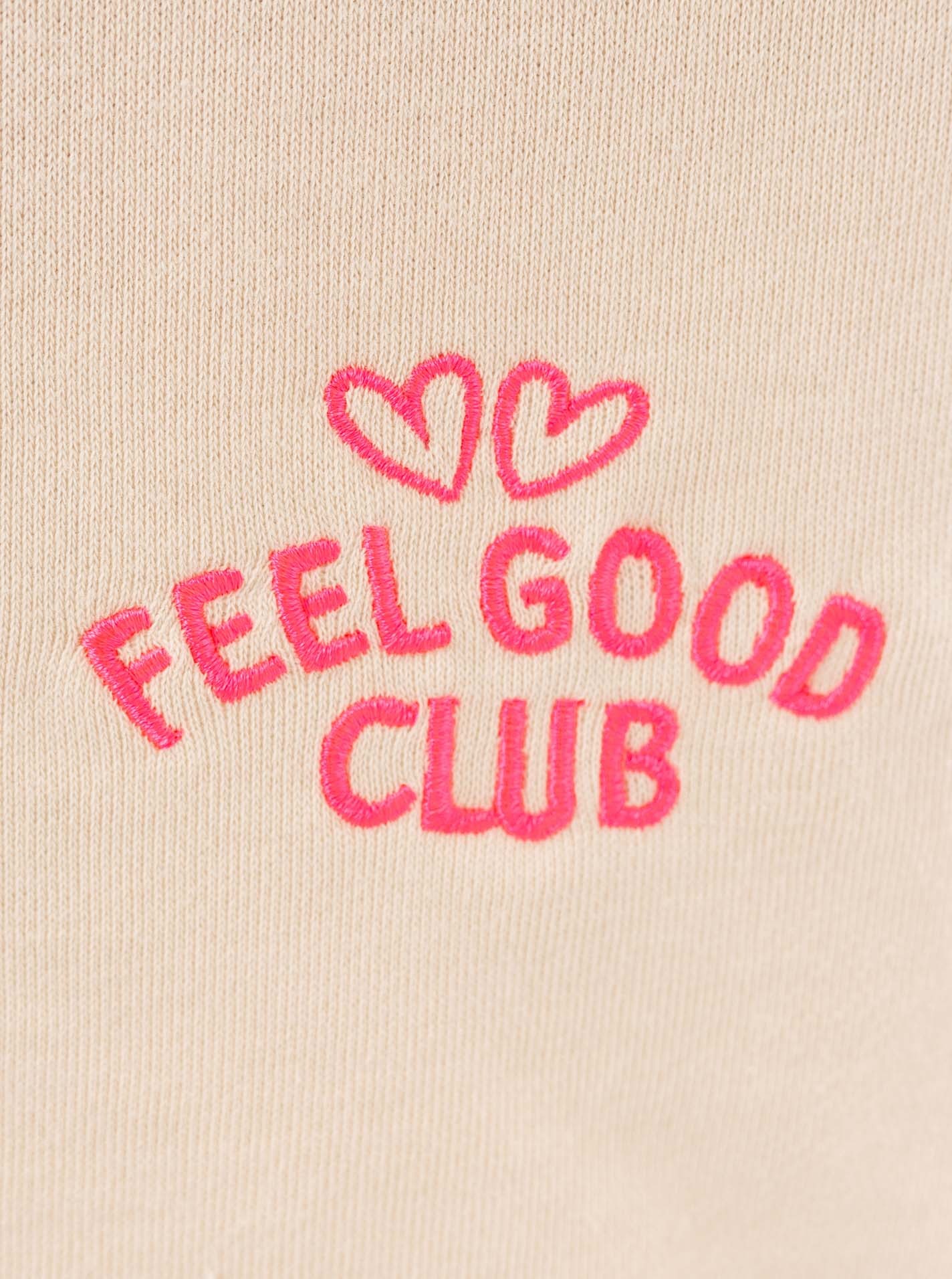 Zwillingsherz Sweathose »"Feel Good Club"«  leichtes Sweatmaterial, Stickerei, Eingriffstaschen