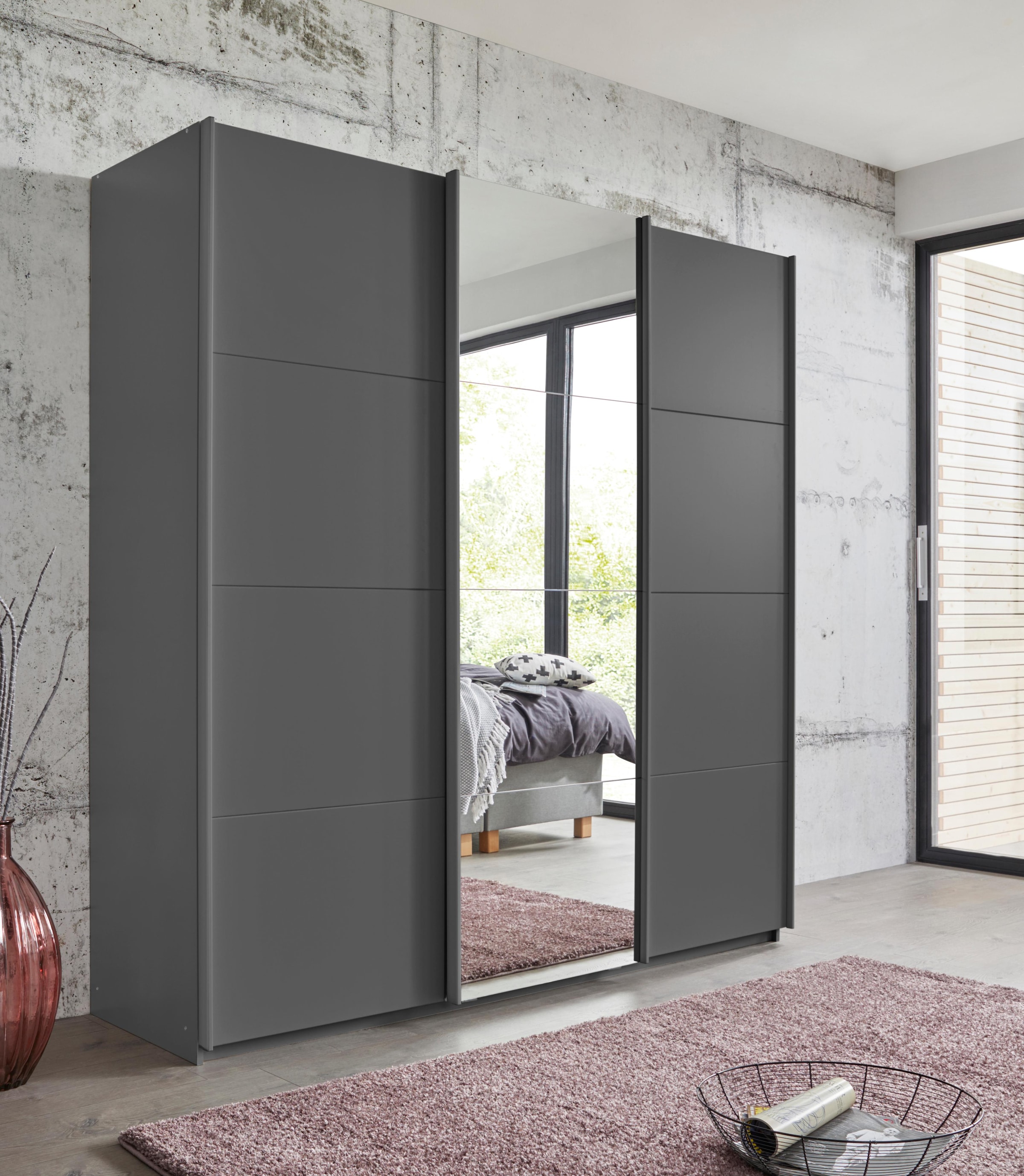 rauch Schwebetürenschrank »Kleiderschrank Schrank Garderobe Wäscheschrank BESTSELLER KEPAN«, inkl. Schubladen-Einsatz und extra Einlegeböden MADE IN GERMANY