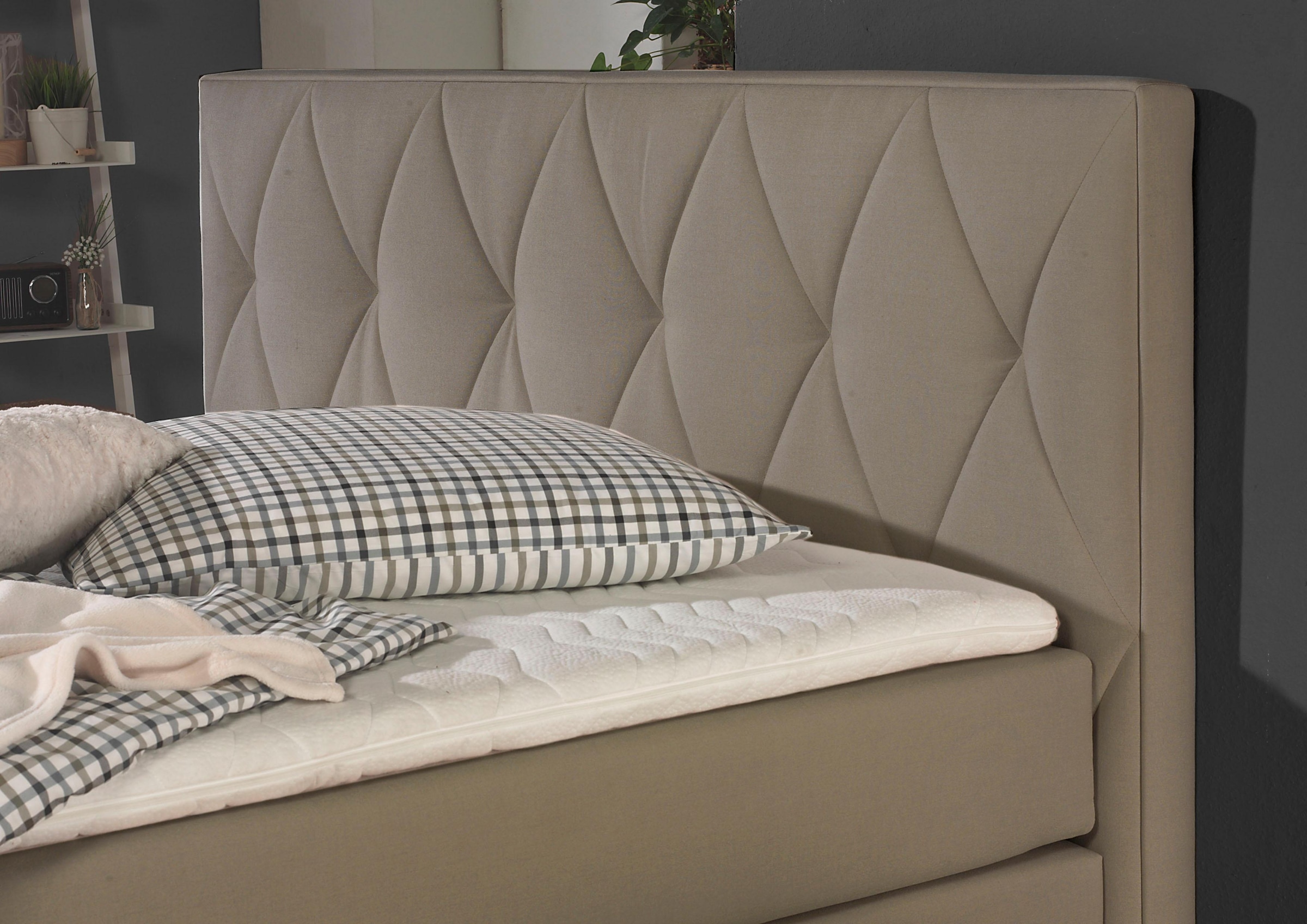 Home affaire Boxspringbett »Merino«, incl. Kaltschaumtopper, 5, Breiten, 2 Härtegrade, 3 Ausführungen