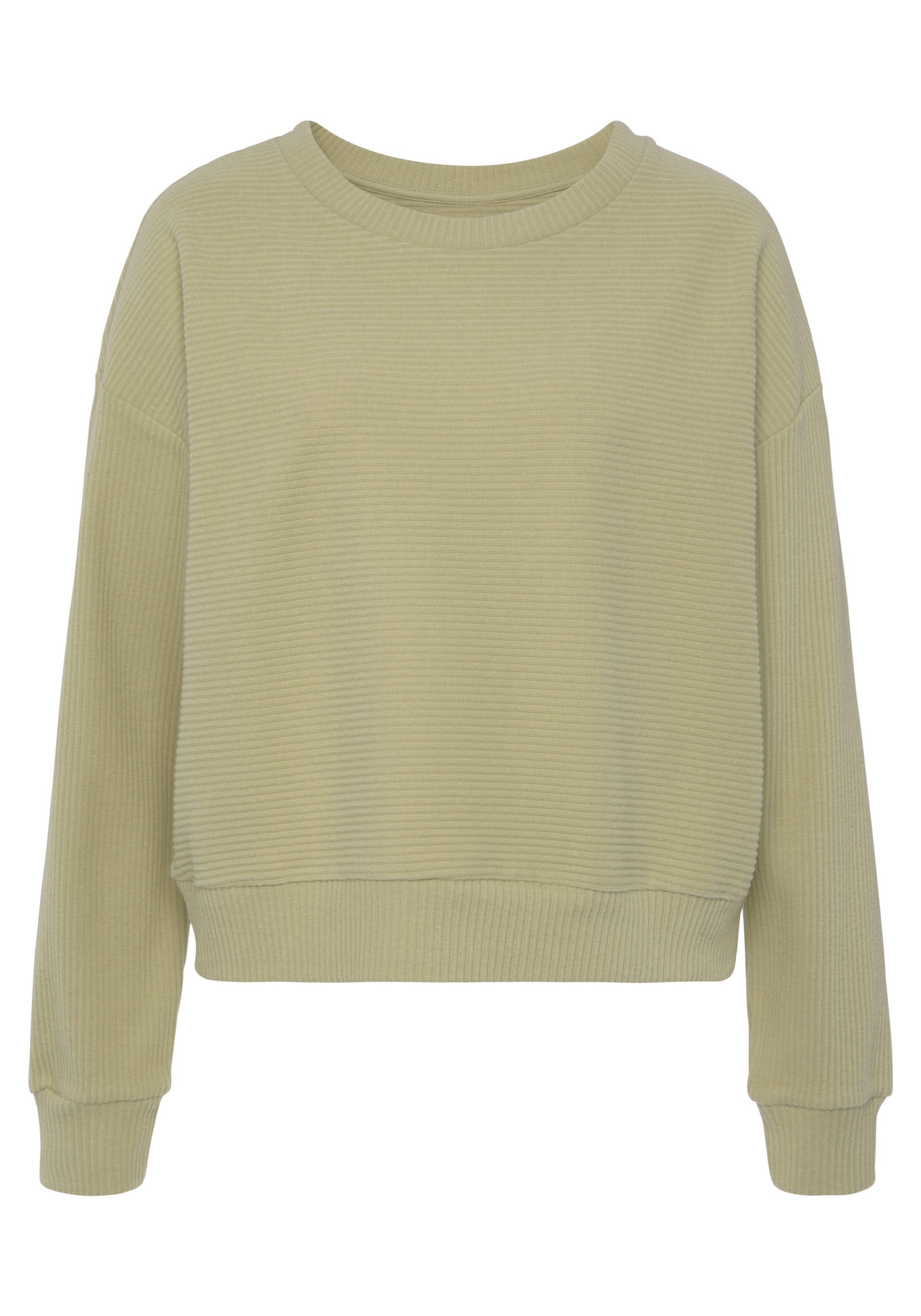 s.Oliver Sweatshirt, aus Ripp-Qualität mit überschnittenen Schultern, Loungewear