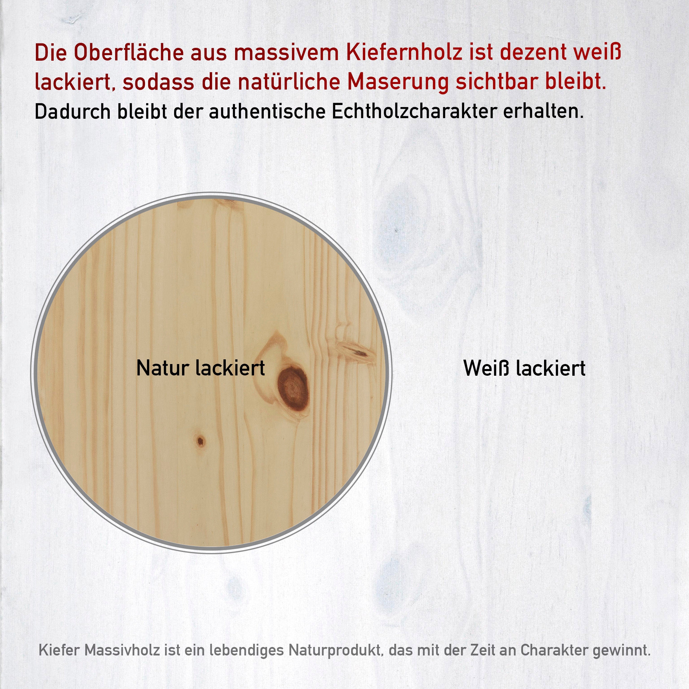 Inter Link Stauraumregal »Pinora, Kiefer Massivholz, Weiss, 122 x 45 x 76 cm« 1 Stk. tlg. Platz für Faltboxen, 6 Fächer, moderner Skandi Look