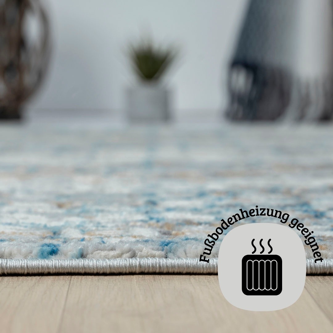 OTTO home Teppich »Jaxyn« rechteckig 8 mm Höhe Kurzflor, modernes Design, pflegeleicht, Wohnzimmer