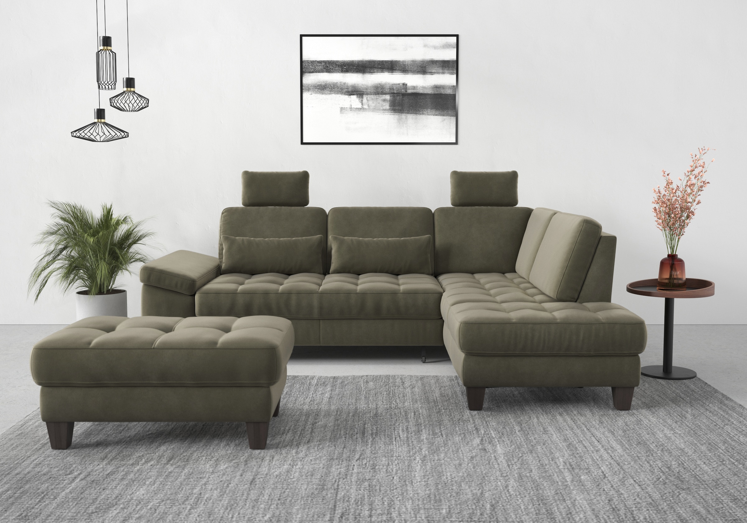sit&more Ecksofa »Westham L-Form«, mit Ottomane, mit oder ohne Bettfunktion, Bettkasten, Verstellung