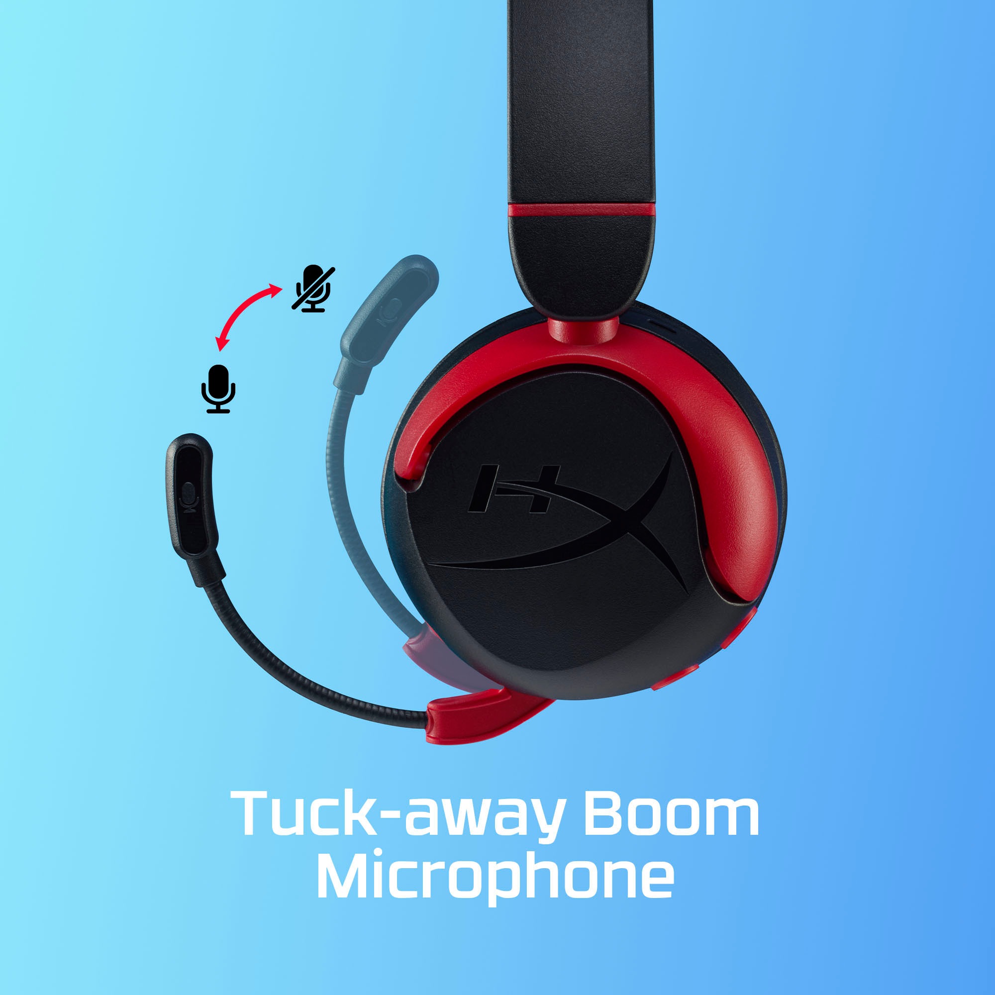HyperX Gaming-Headset »Cloud Mini für Kids Wireless«, AVRCP Bluetooth-A2DP Bluetooth-HFP-HSP-Bluetooth, Stummschaltung