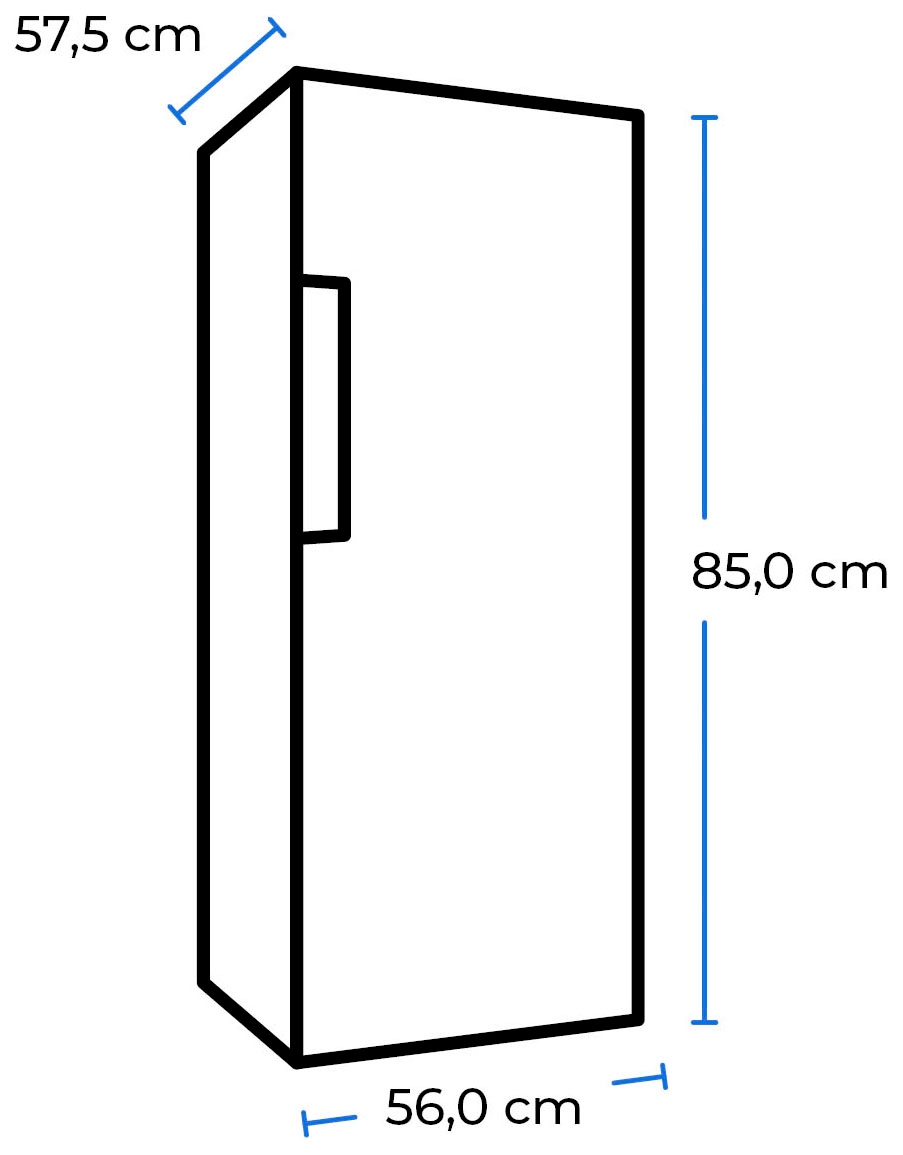 18. Bild von exquisit Vollraumkühlschrank »KS16-V-H-010E weiss«, KS16-V-H-010E weiss, 85 cm hoch, 56 cm breit, 133 L Volumen