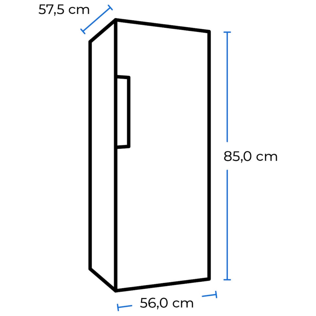 exquisit Vollraumkühlschrank »KS16-V-H-010E weiss«, KS16-V-H-010E weiss, 85 cm hoch, 56 cm breit