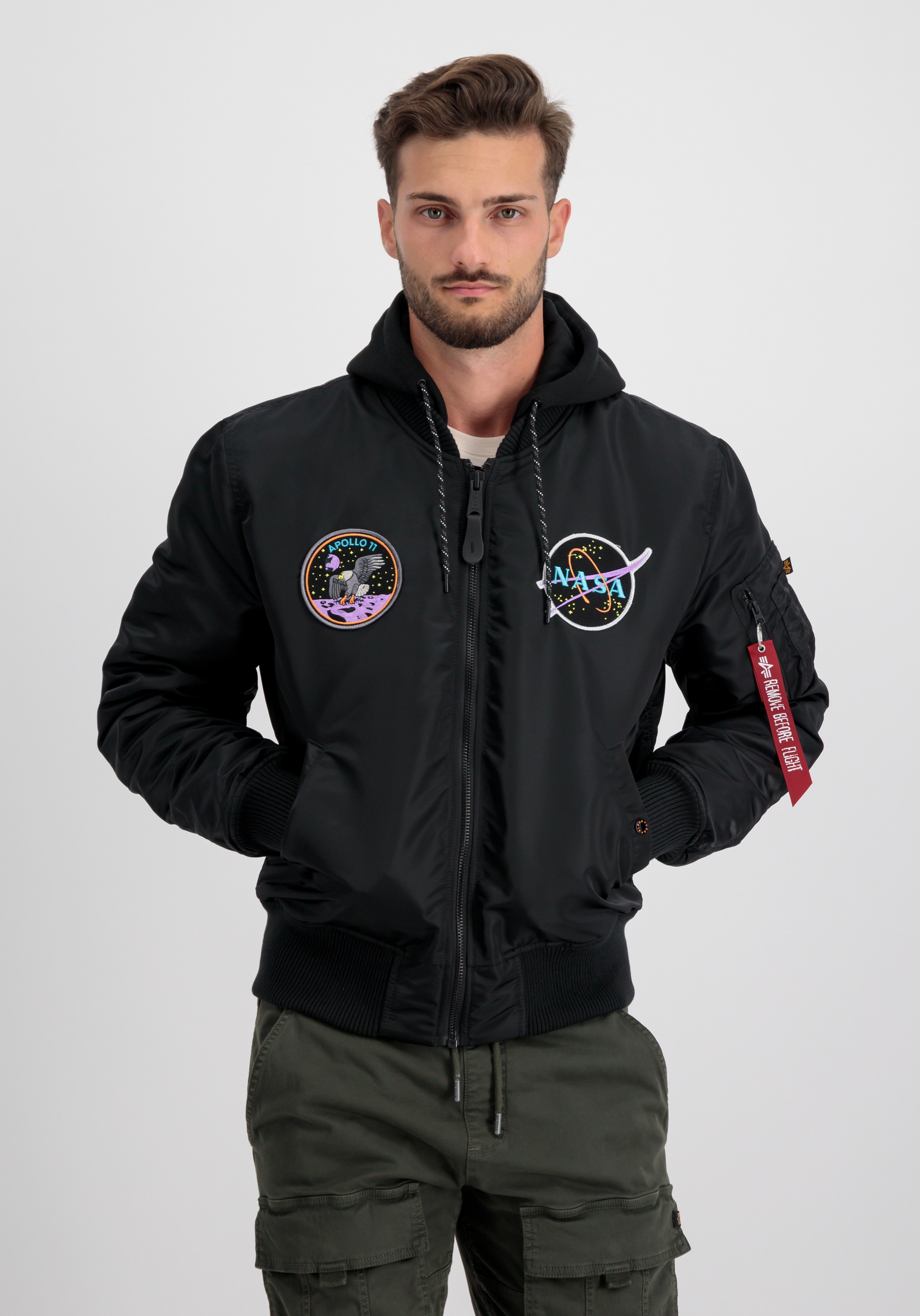 Alpha Industries Bomberjacke »Alpha Industries Men - Bomber Jackets MA-1 VF Hood Dark Side«