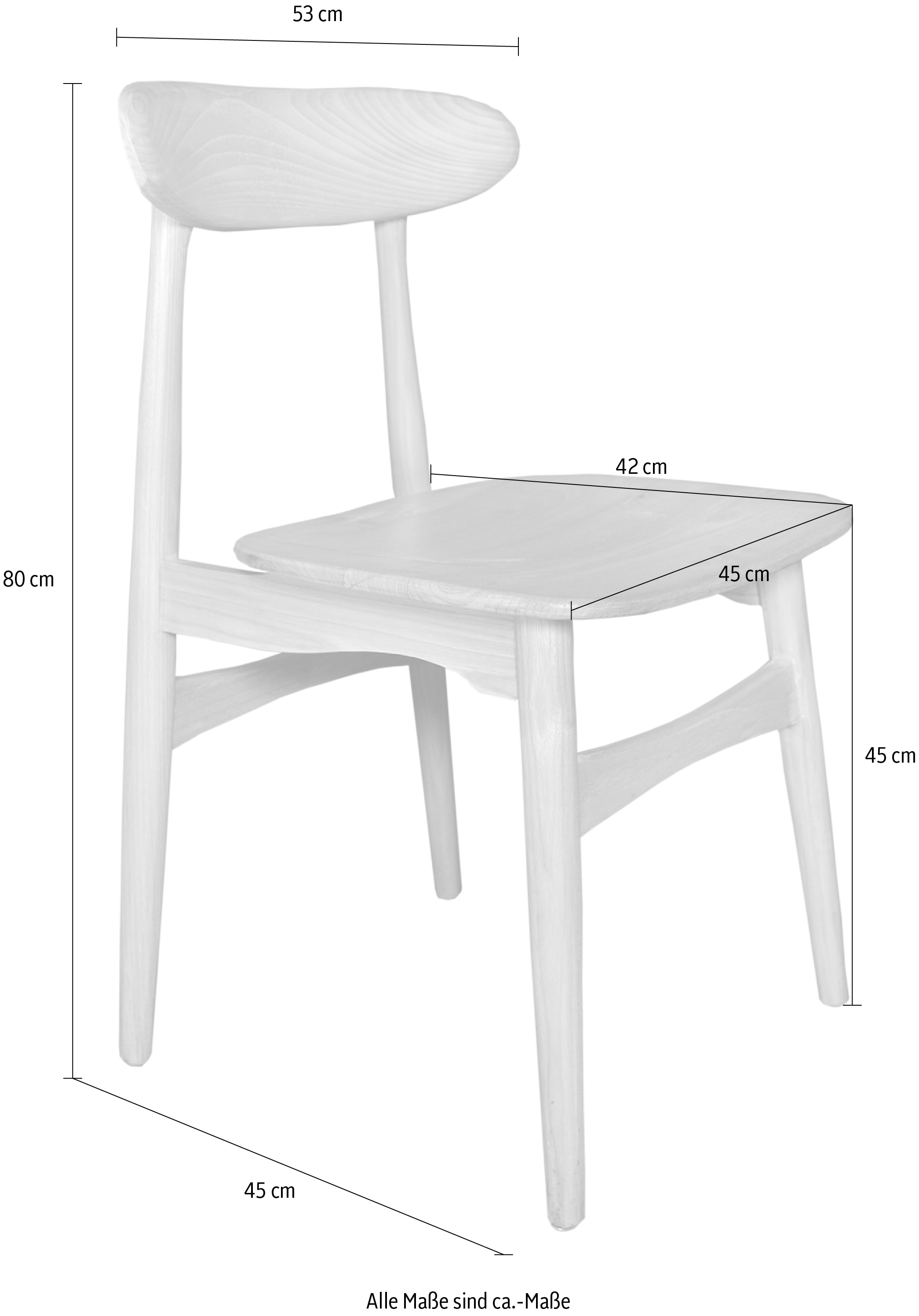 SIT Esszimmerstuhl, 1 St., mit sichtbarer Maserung