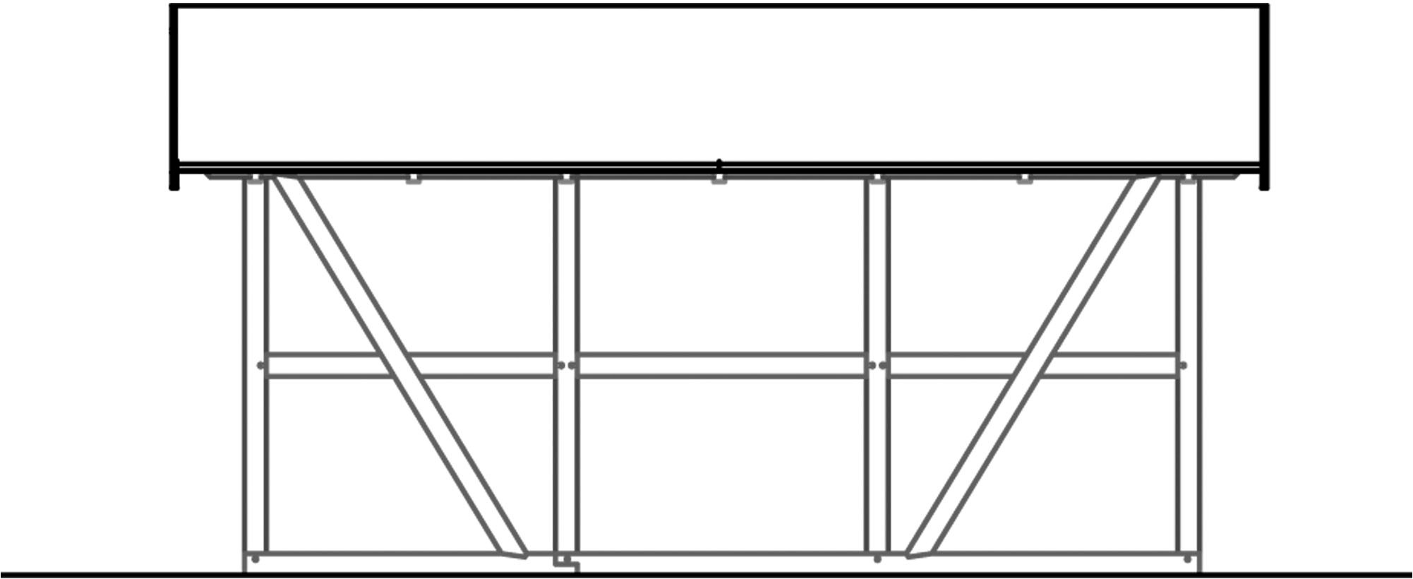 Skanholz Einzelcarport »Schwarzwald«, KVH-Fichte, 300 cm, Eiche hell, mit Dachschalung