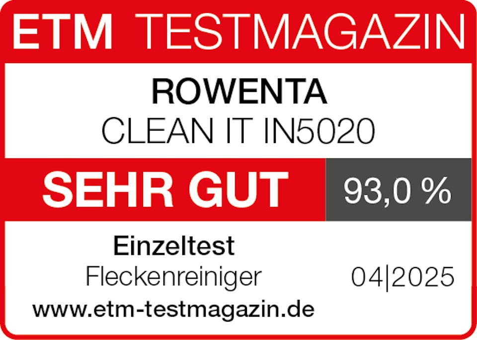 Rowenta Teppichreinigungsgerät »IN5020 Clean It«, (Set), tragbarerer Fleckenreiniger, beseitigt schnell und effizient Flecken