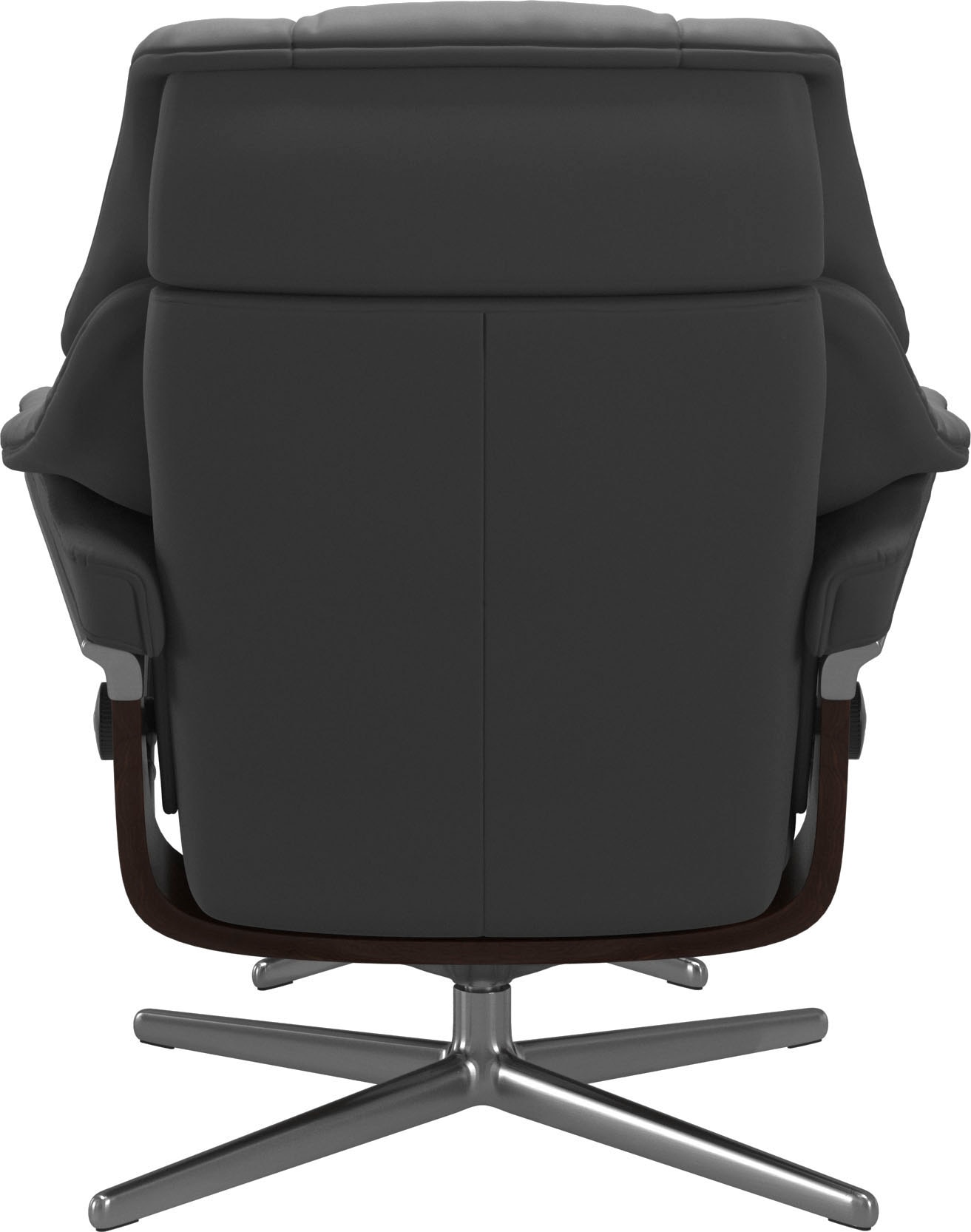 Stressless® Relaxsessel »Reno« Set, Relaxsessel mit Hocker,  mit Hocker, mit Cross Base, Größe S, M & L, Holzakzent Braun