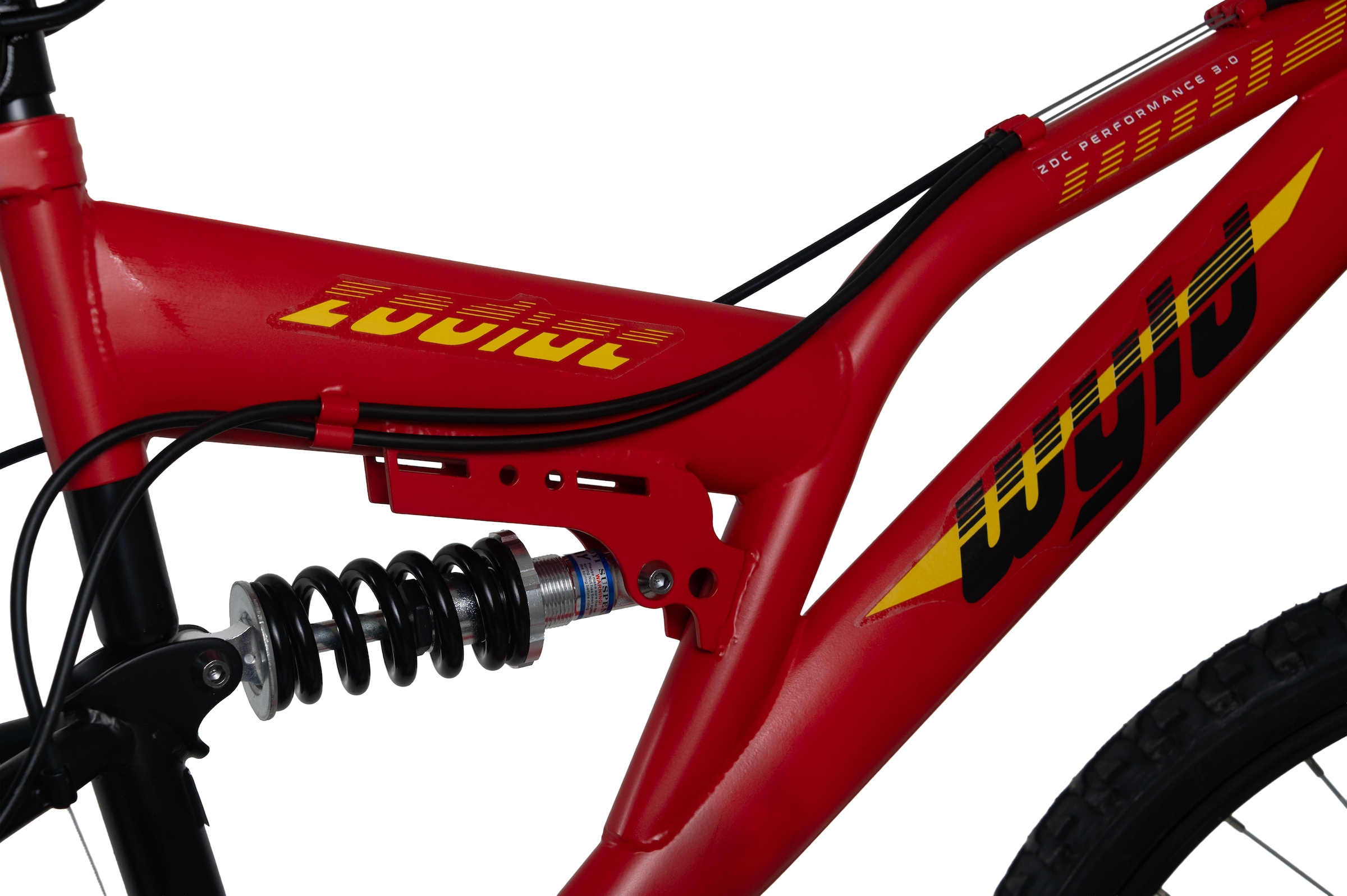 WYLD Jugendfahrrad »WYLD Kinder-Mountainbike Fully 24'' Zodiac rot 18 Gänge RH 38 cm« 18 Gang Shimano Tourney Schaltwerk Kettenschaltung