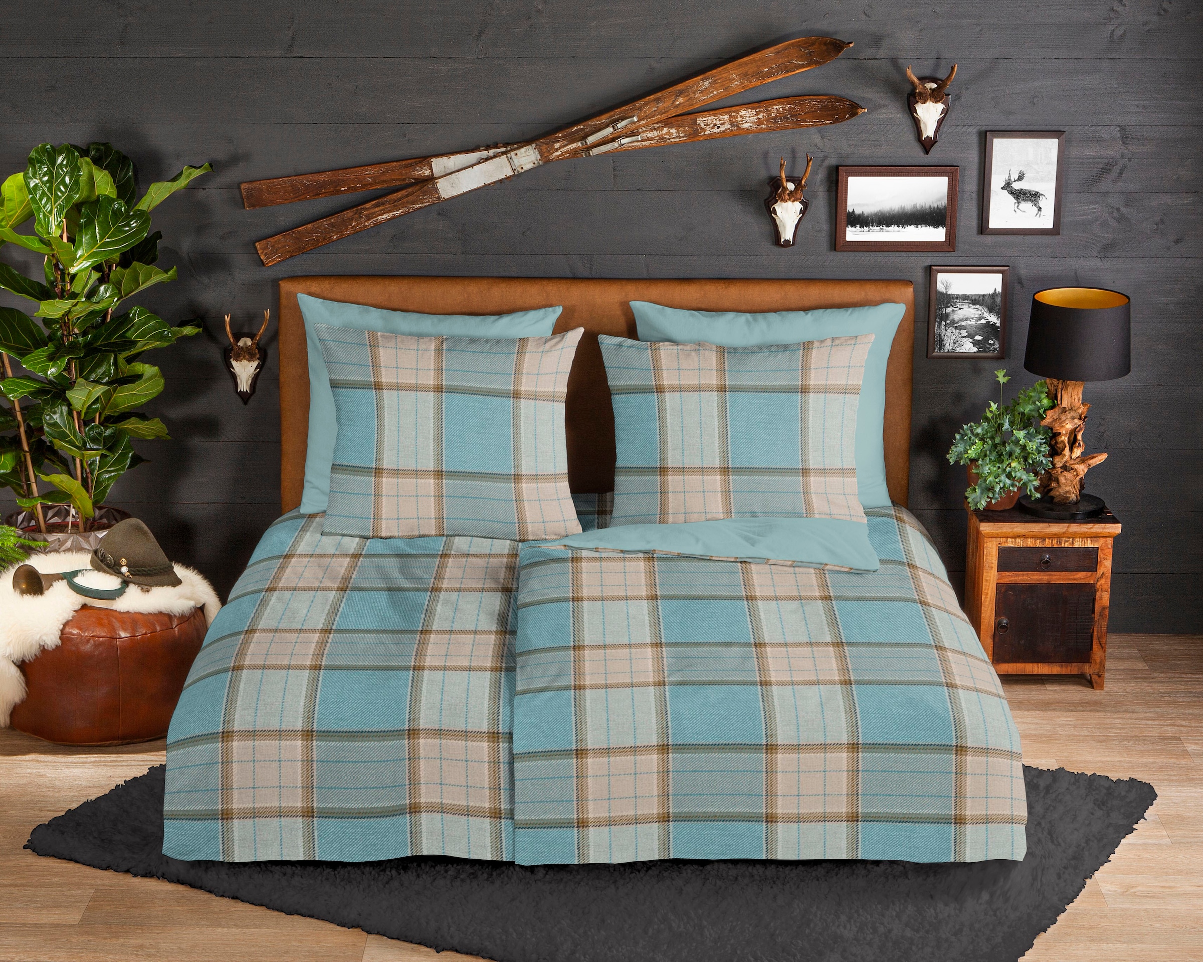 good morning Wendebettwäsche »Jaccos«, Biber, 135x200, Winter, Warm, Reißve günstig online kaufen