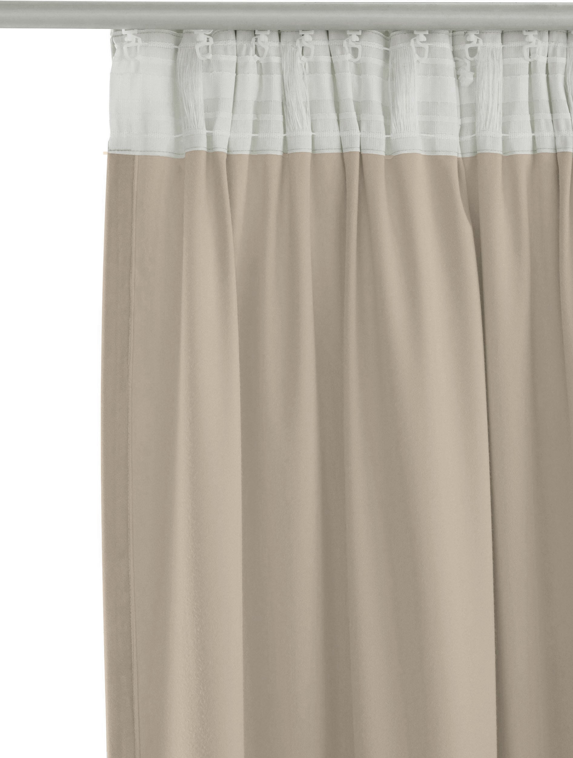 Leonique Vorhang »Velvet-Leonique«, (1 St.), Samt, mit Raffhalter, einfarbig, monochrom, edel, verschiedene Größen