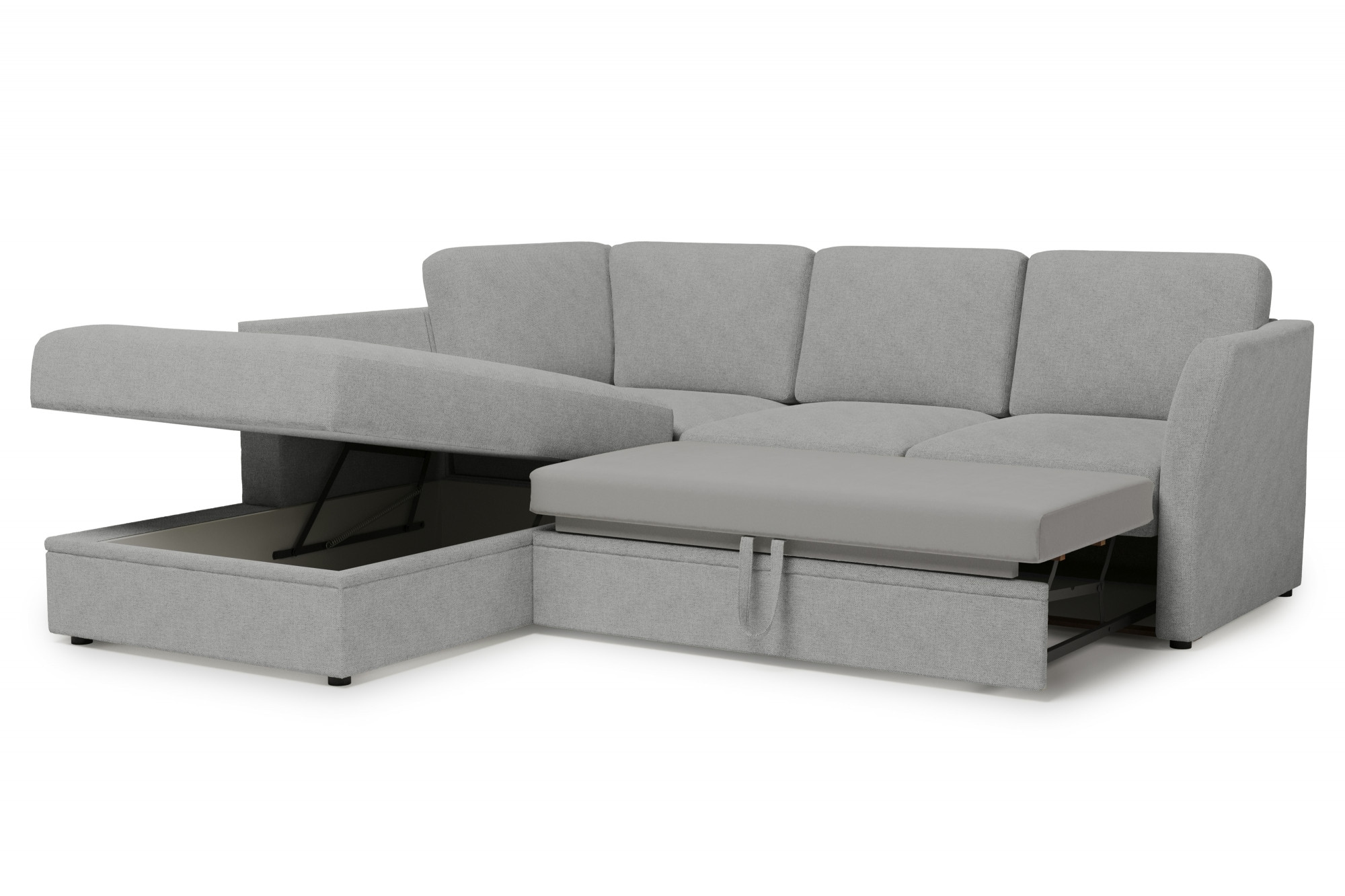 Home affaire Ecksofa »Lavars, L-Form, Schlafsofa« mit Bettfunktion und Stauraum, in zwei verschiedenen Bezugsqualitäten