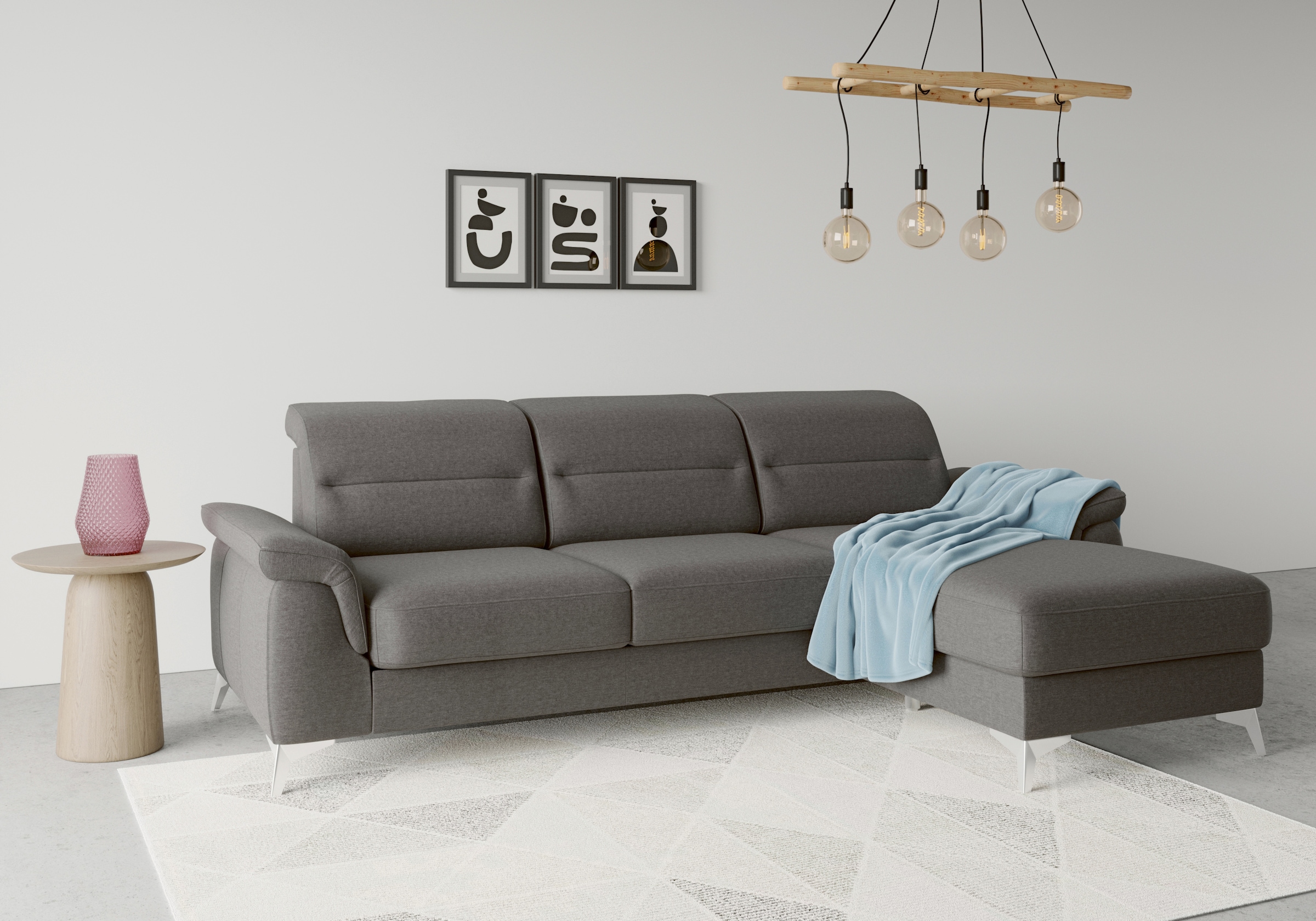 sit&more Ecksofa »Sinatra L-Form« mit Recamiere, optinal mit Kopfteilverste günstig online kaufen