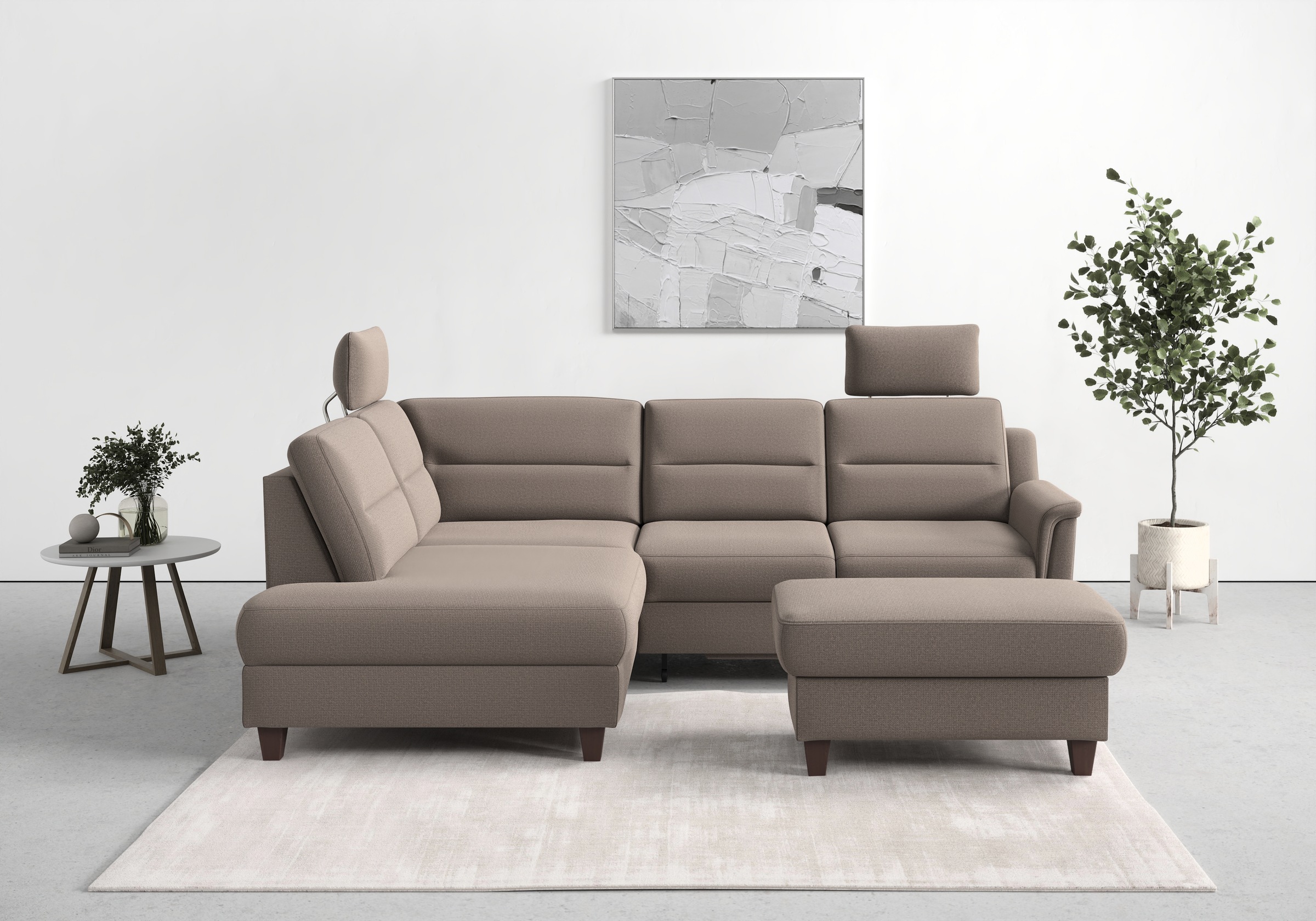 sit&more Ecksofa »Farö L-Form«, inklusive Federkern, wahlweise mit Bettfunk günstig online kaufen