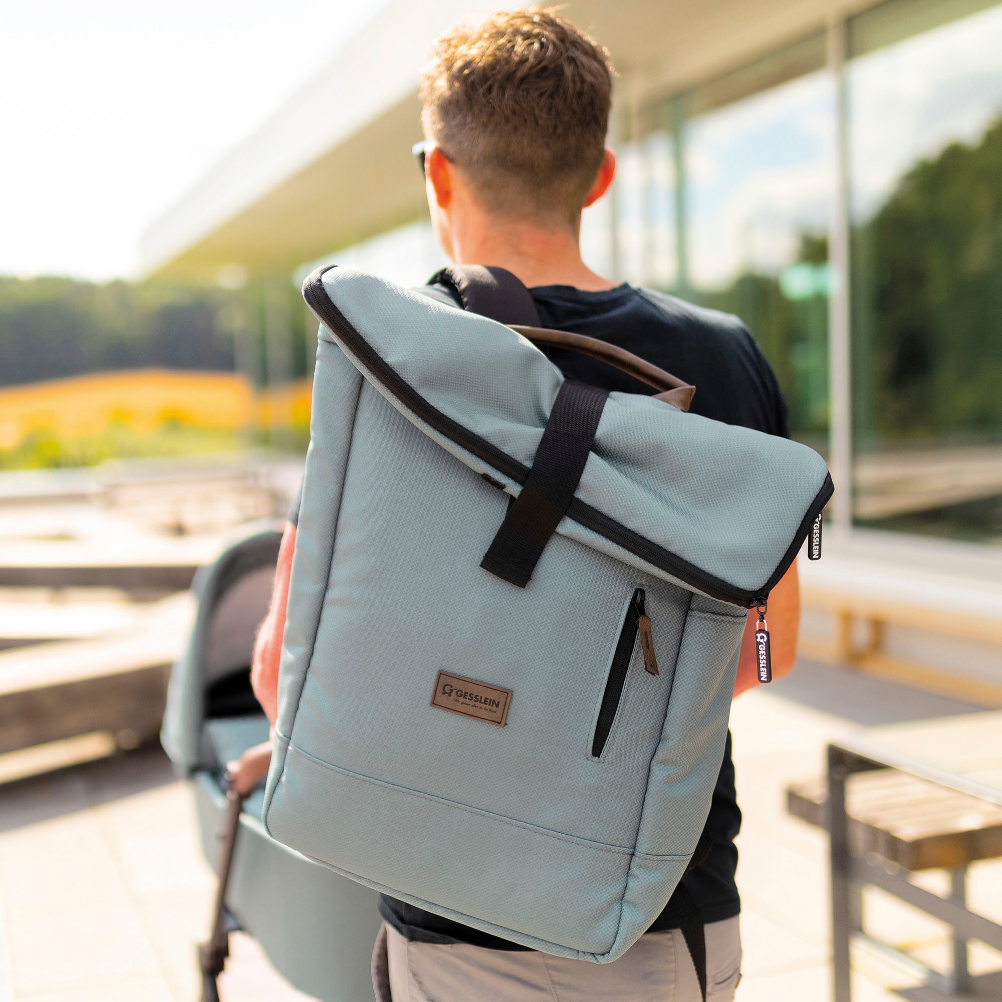Gesslein Wickelrucksack »N°6, mintgrün meliert«, Made in Germany
