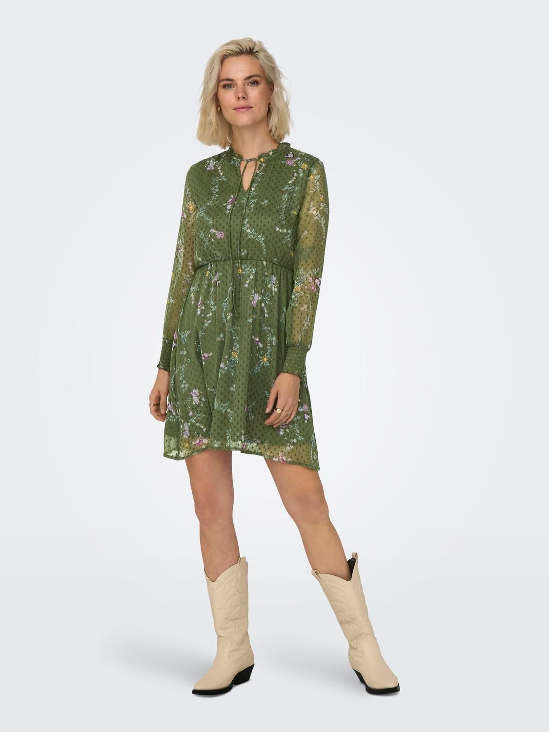 ONLY Minikleid »ONLAIDA ELISA LS DRESS WVN«, (#BEZUG!), Sommerkleid