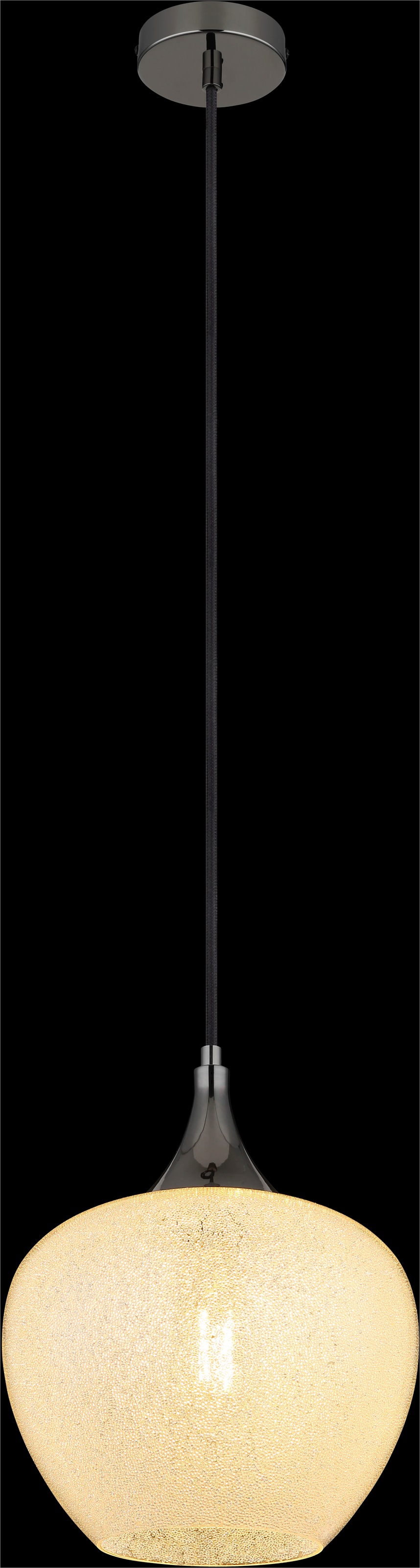 GLOBO LIGHTING Hängeleuchte »MAXY« E27 1 Stk. Hängeleuchte Schwarz-Chrom, Glas klar, Acrylkristalle, E27