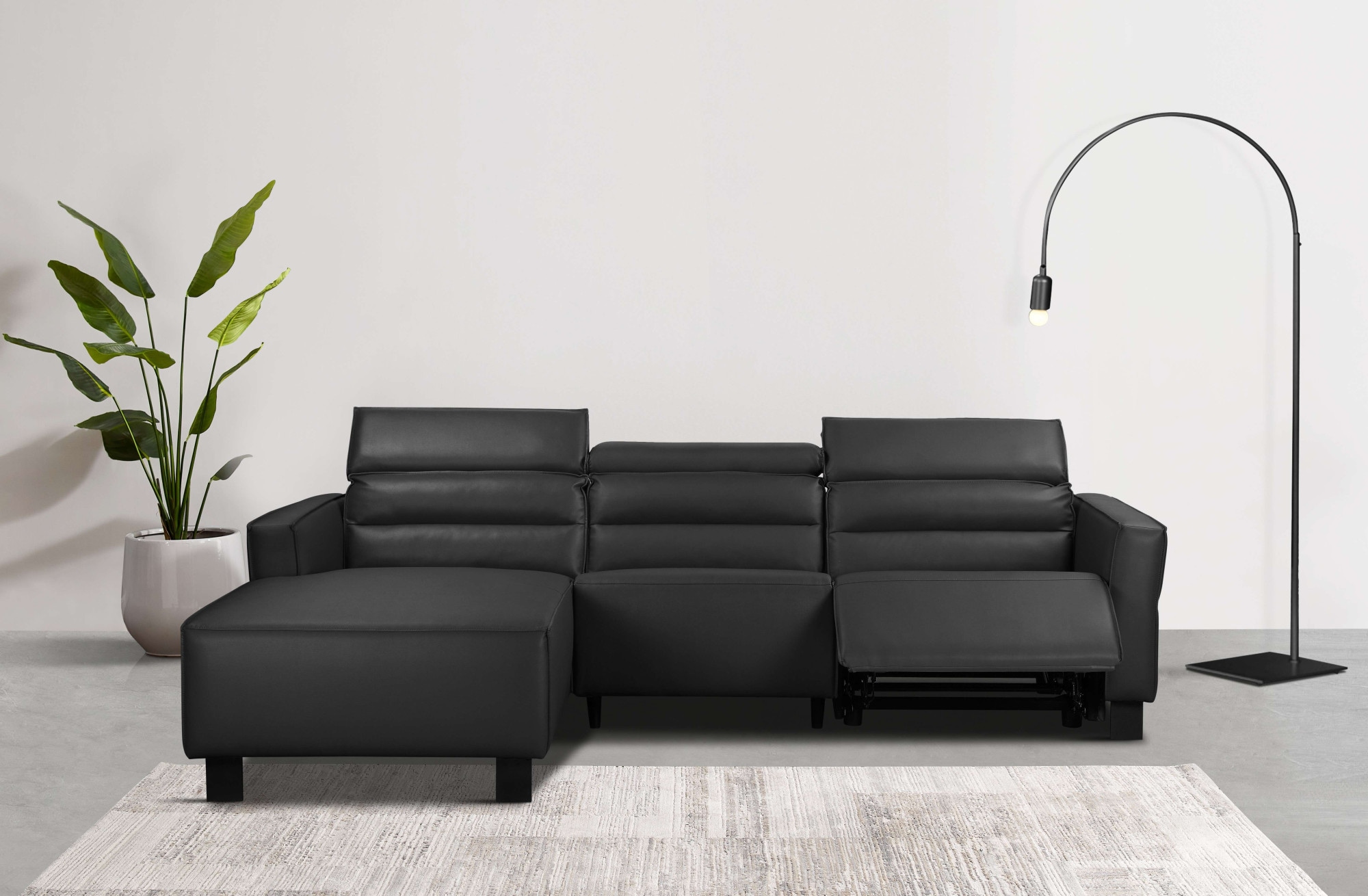 Places of Style Ecksofa »Carpari, L-Form, 263 cm, manuelle o. elektrische R günstig online kaufen