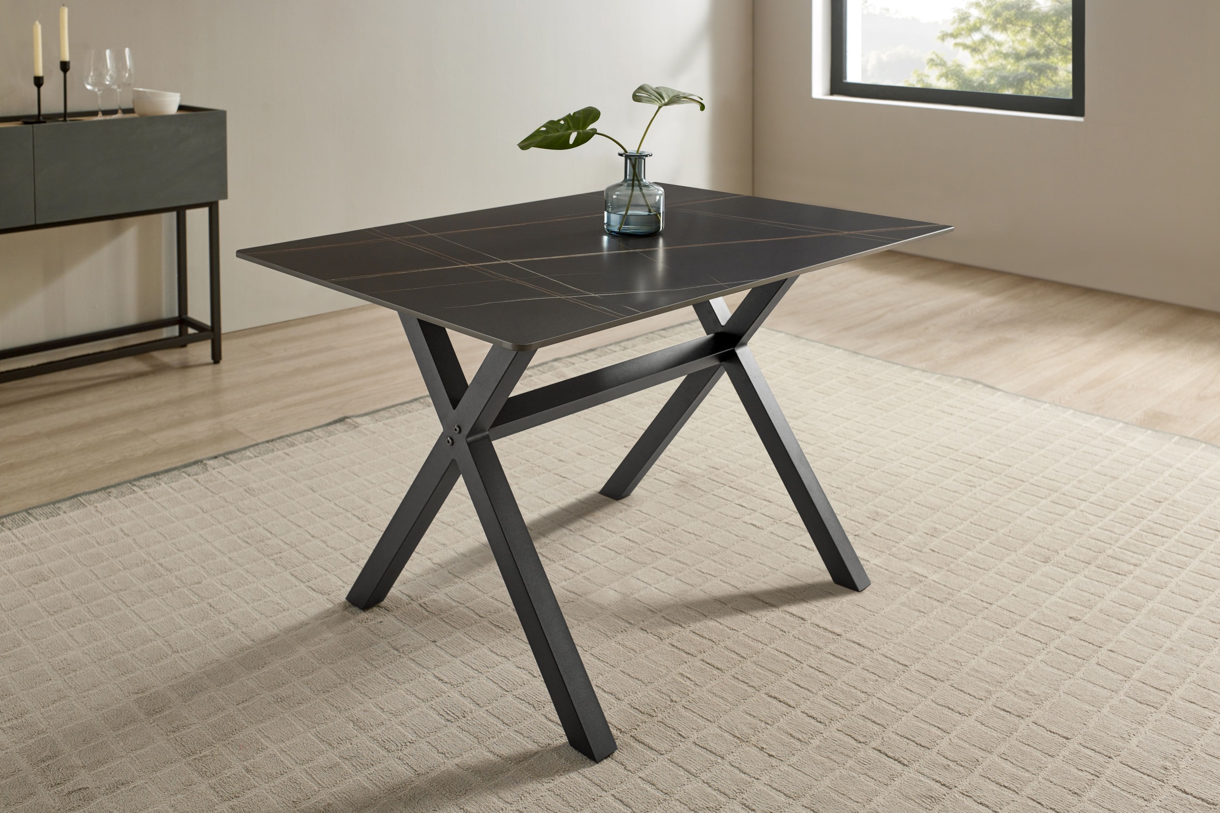 OTTO home Esstisch »Cazie« aus Sicherheitsglas mit drehbarer Tischplatte un günstig online kaufen