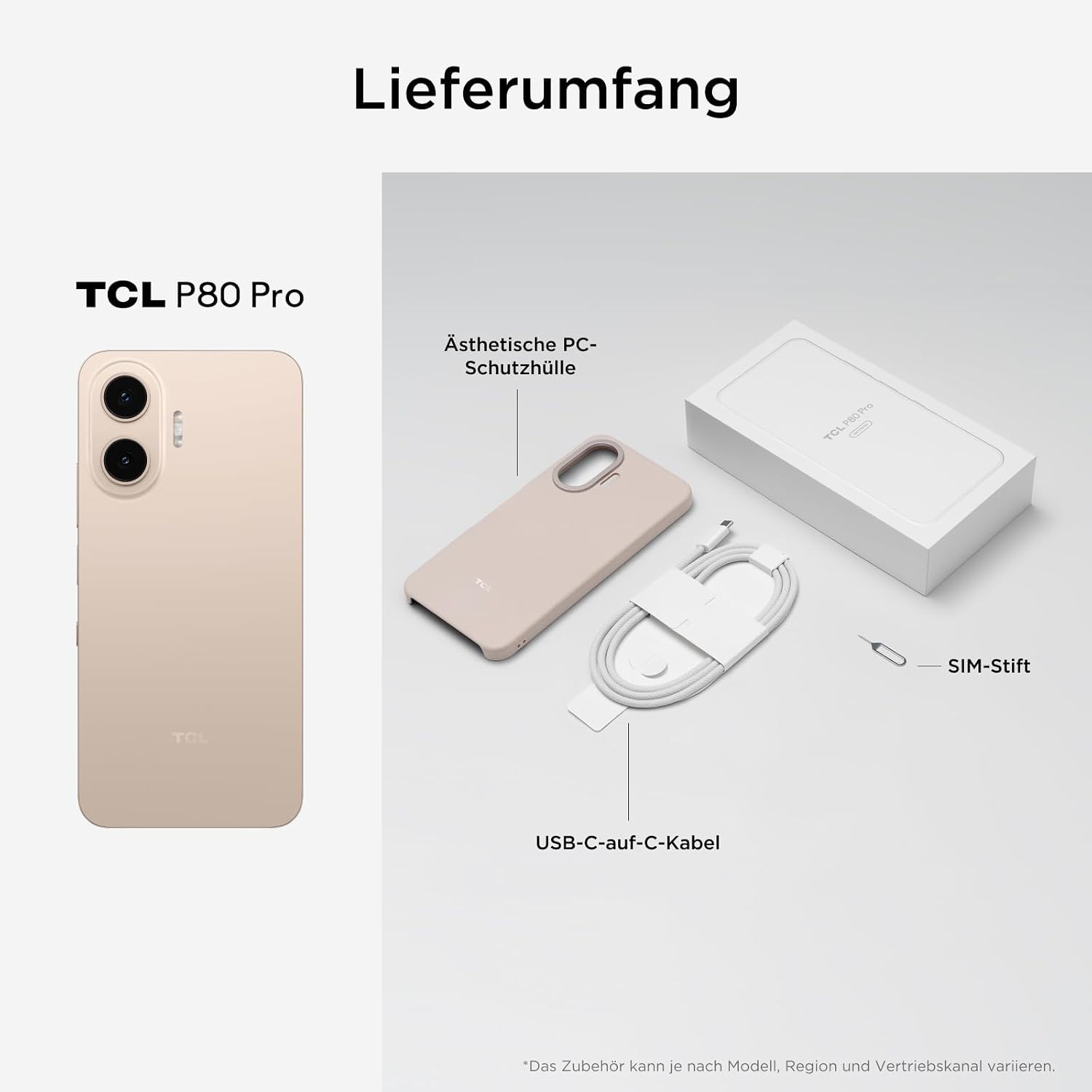 TCL Smartphone »P80 Pro 8+512GB« Sunlit Gold NXTPAPER-Technologie