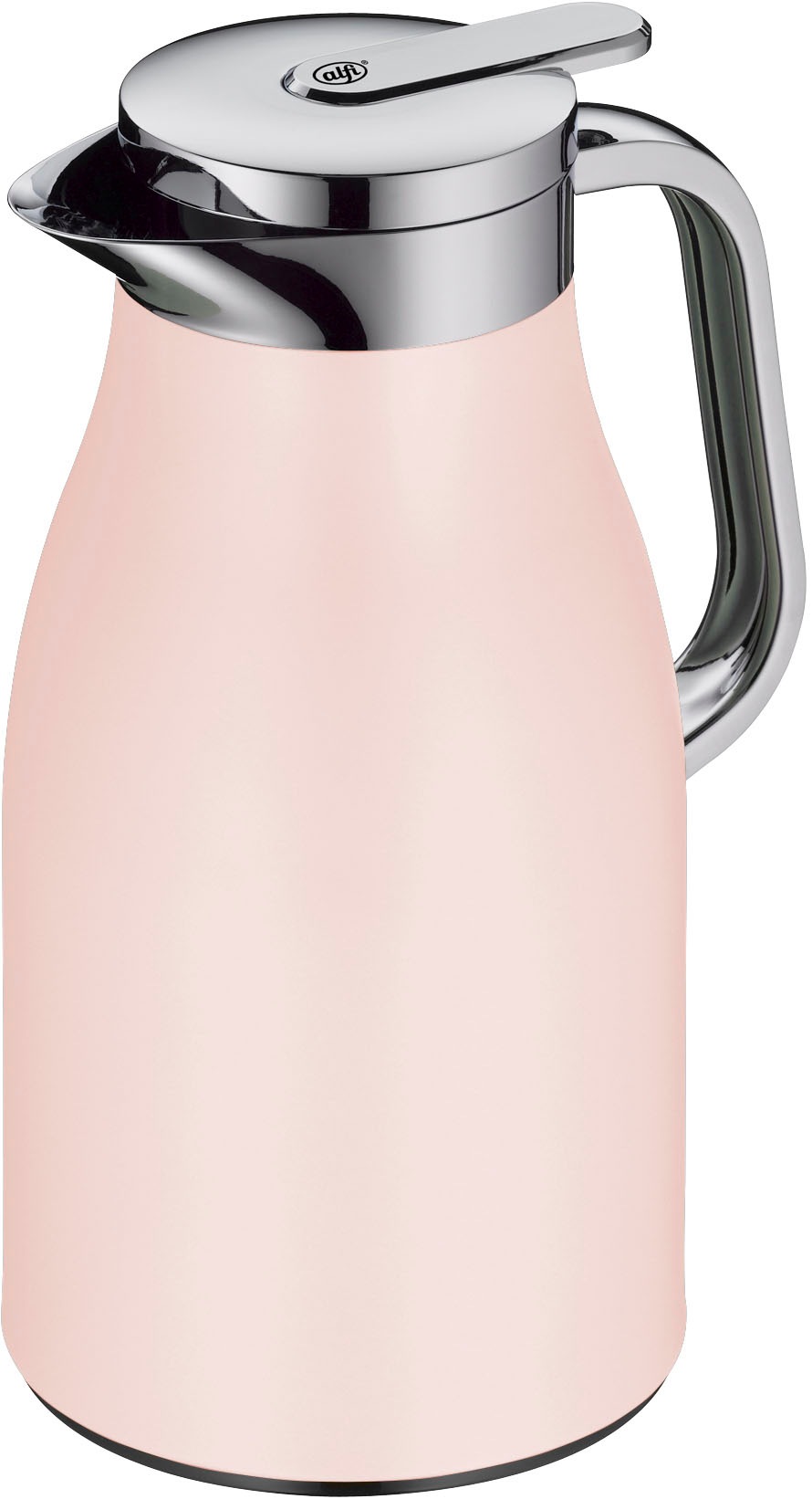 Alfi Isolierkanne »SKYLINE, mit Hartglaseinsatz und ergonomischem Griff«, 1 l, (1 St.), 12h heiß & 24h kalt, Drehverschluss mit bequemem Druckknopf