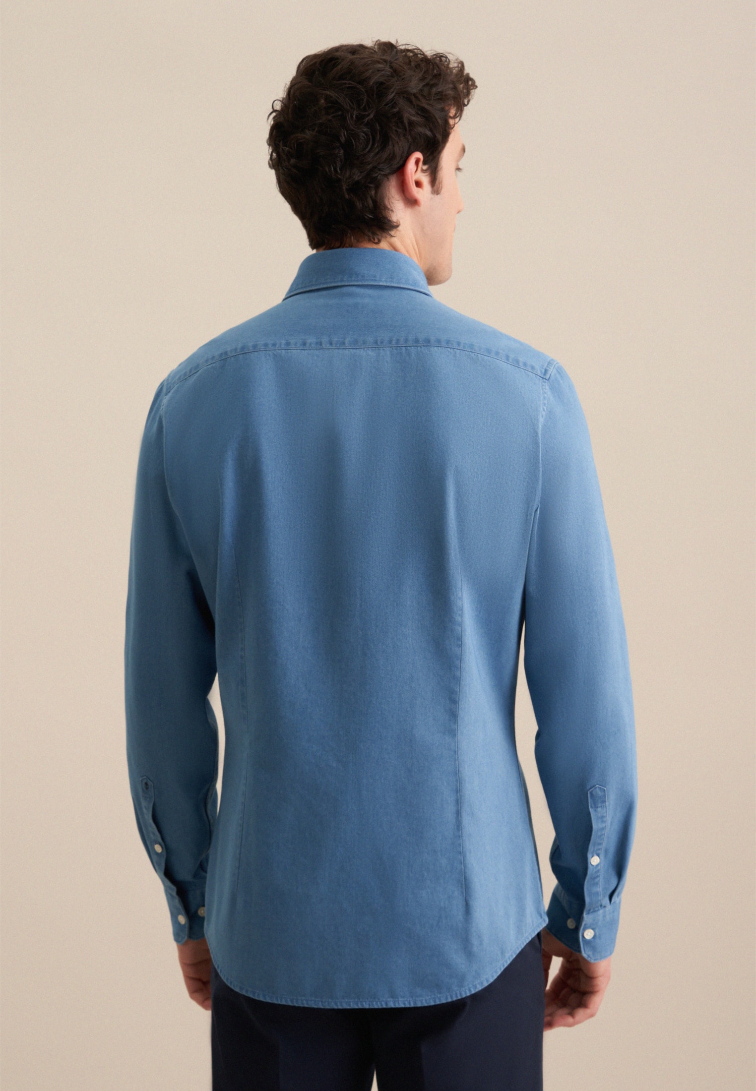 seidensticker Jeanshemd, Slim 1/1 Kentkragen Denim