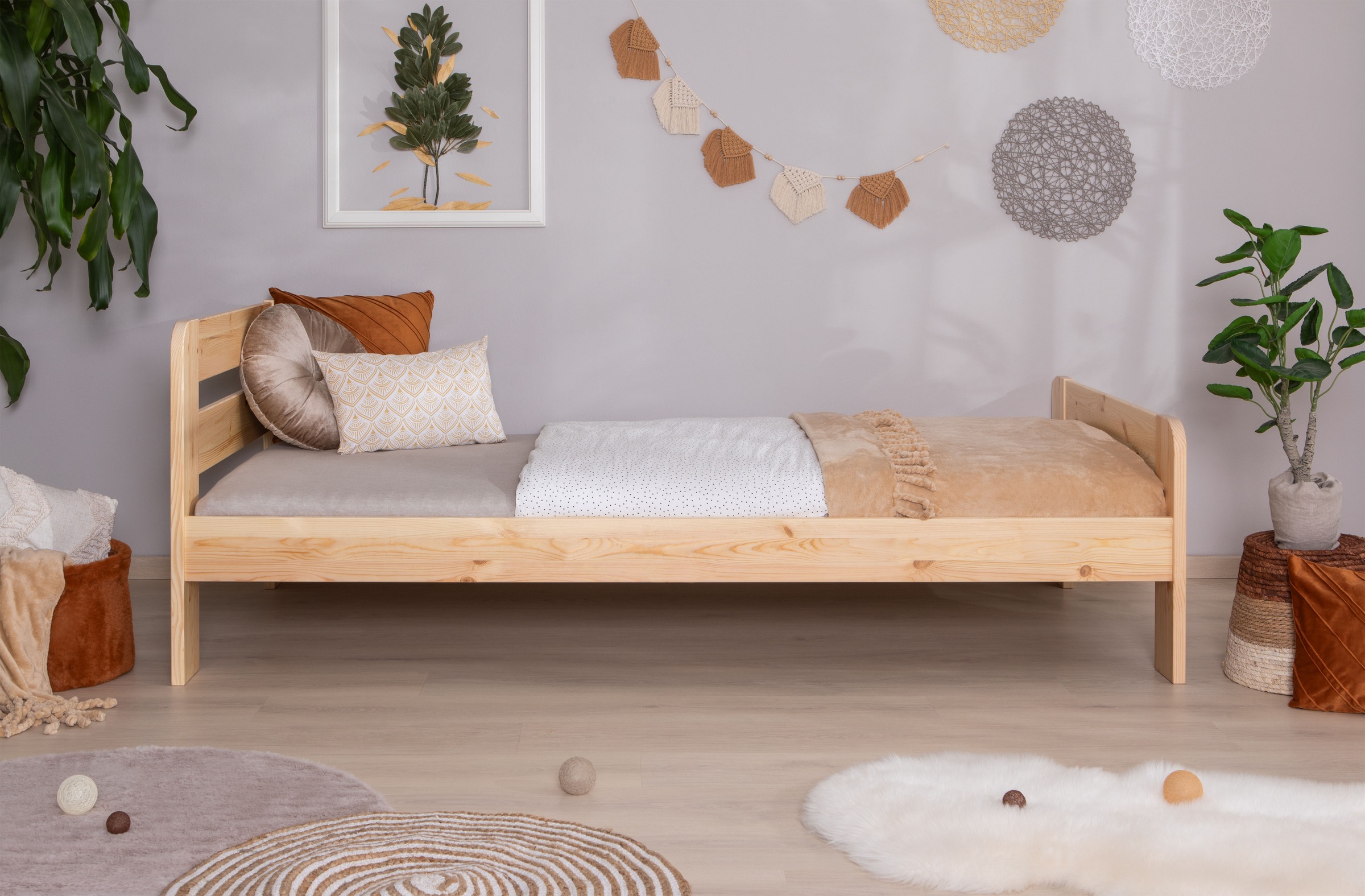 Ticaa Massivholzbett ""Bert", FSC-zertifiziert (Kiefer), Jugendbett, mit La günstig online kaufen