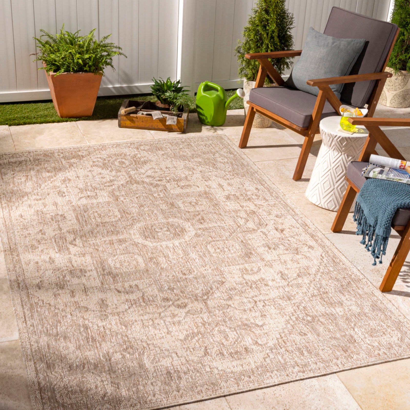 Surya Teppich »LEMARK«, rechteckig, 4 mm Höhe, Teppich In- /Outdoor Boho Ju günstig online kaufen