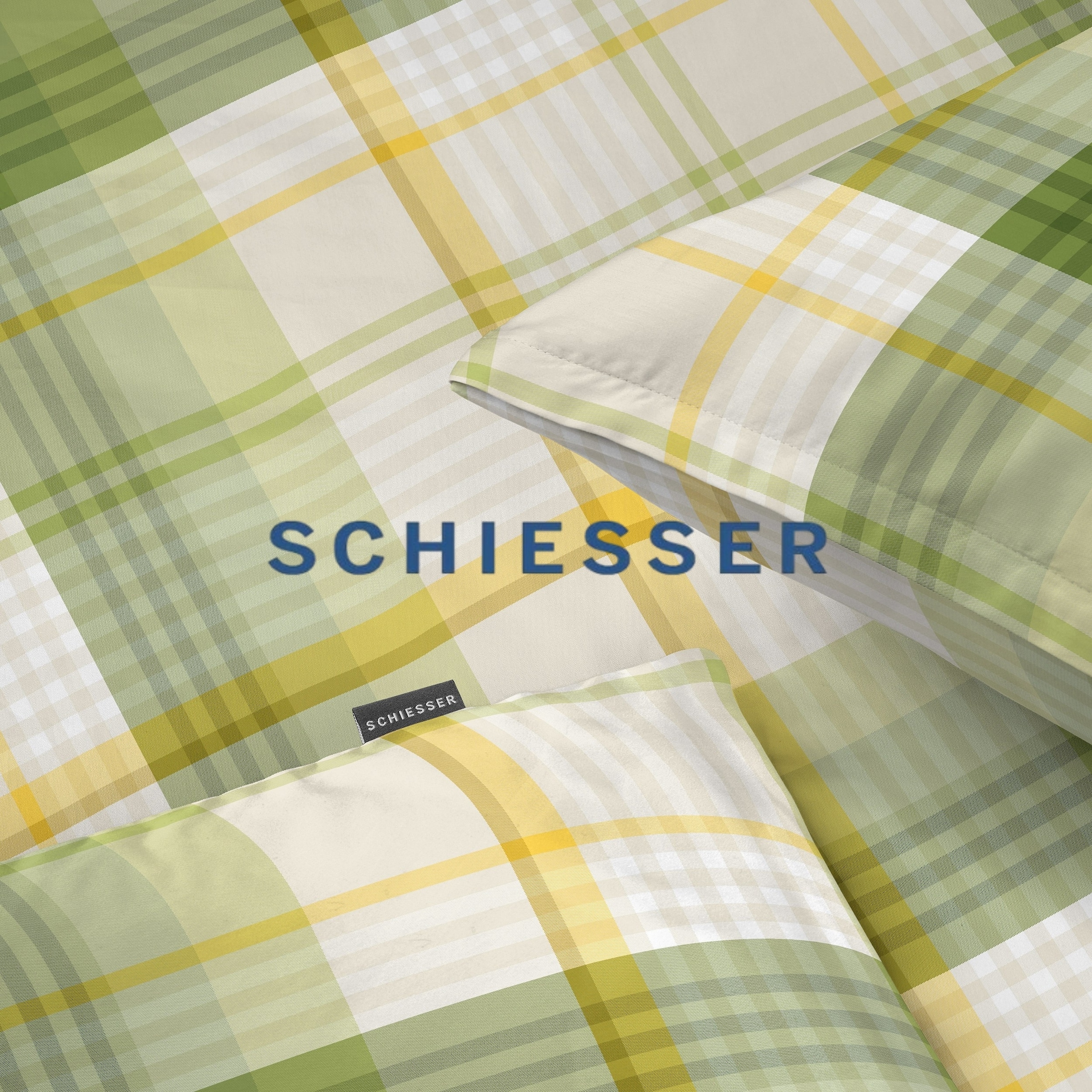 Schiesser Bettwäsche »Mosa aus weicher Baumwolle mit zeitlosen Karos« 2 MADE IN GREEN by OEKO-TEX®