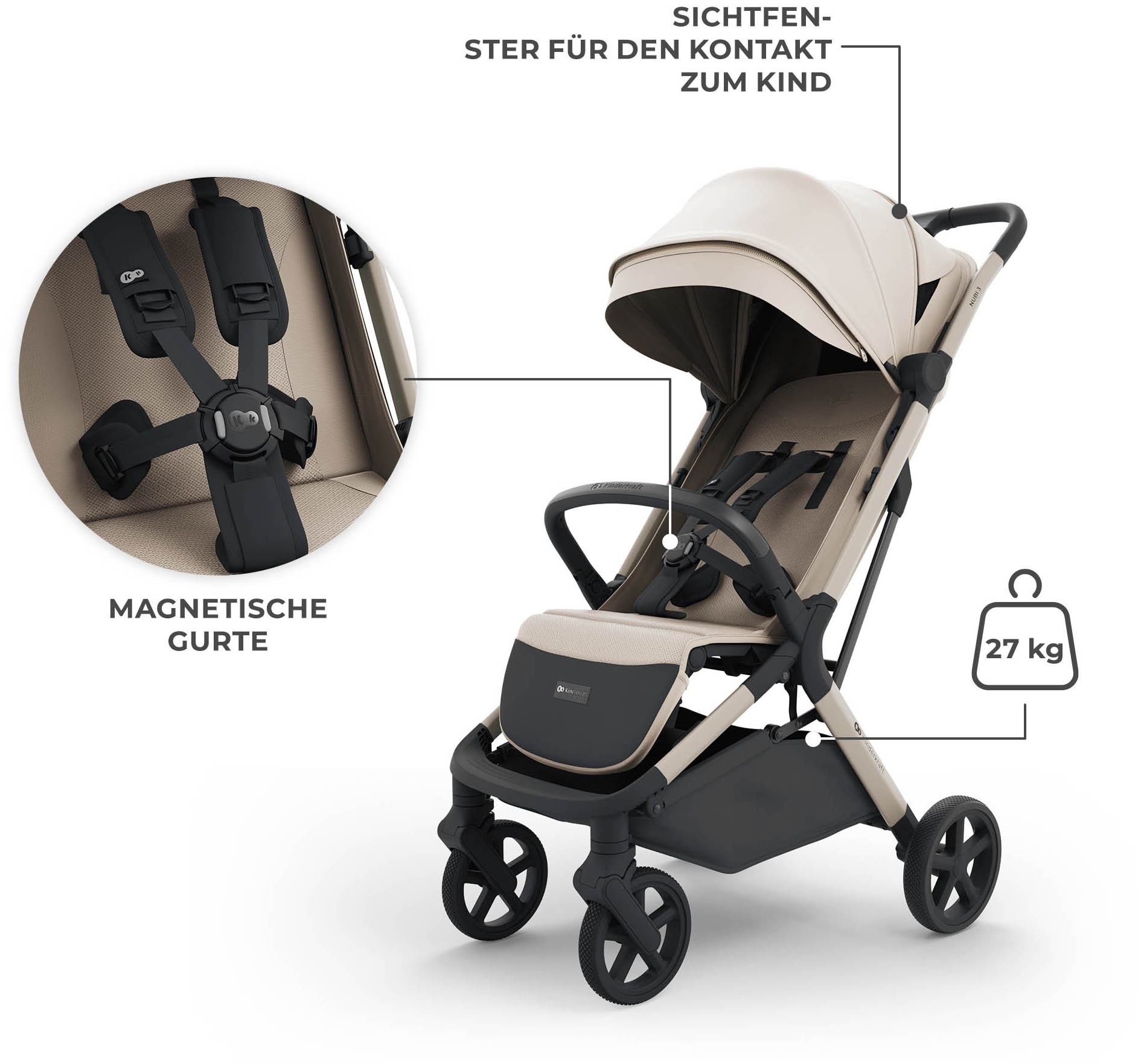Kinderkraft Kinder-Buggy »NUBI 3« 22 kg