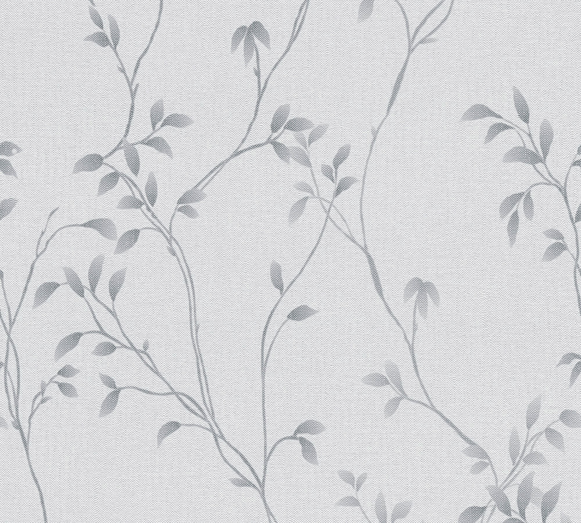 A.S. Création Vliestapete »Pure Elegance Tapete mit Blätterranken Mustertapete Floral Blattmotiv«, matt, Vliestapete Blatt-Motiv für Schlafzimmer Küche Wohnzimmer Blätterranke