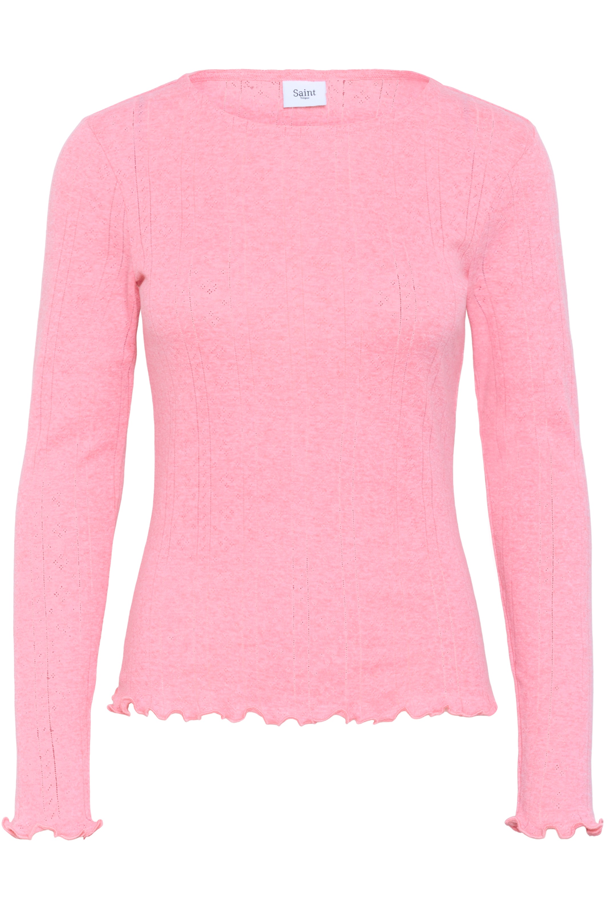 Saint Tropez Langarmshirt »GruSZ« gewellter Saum