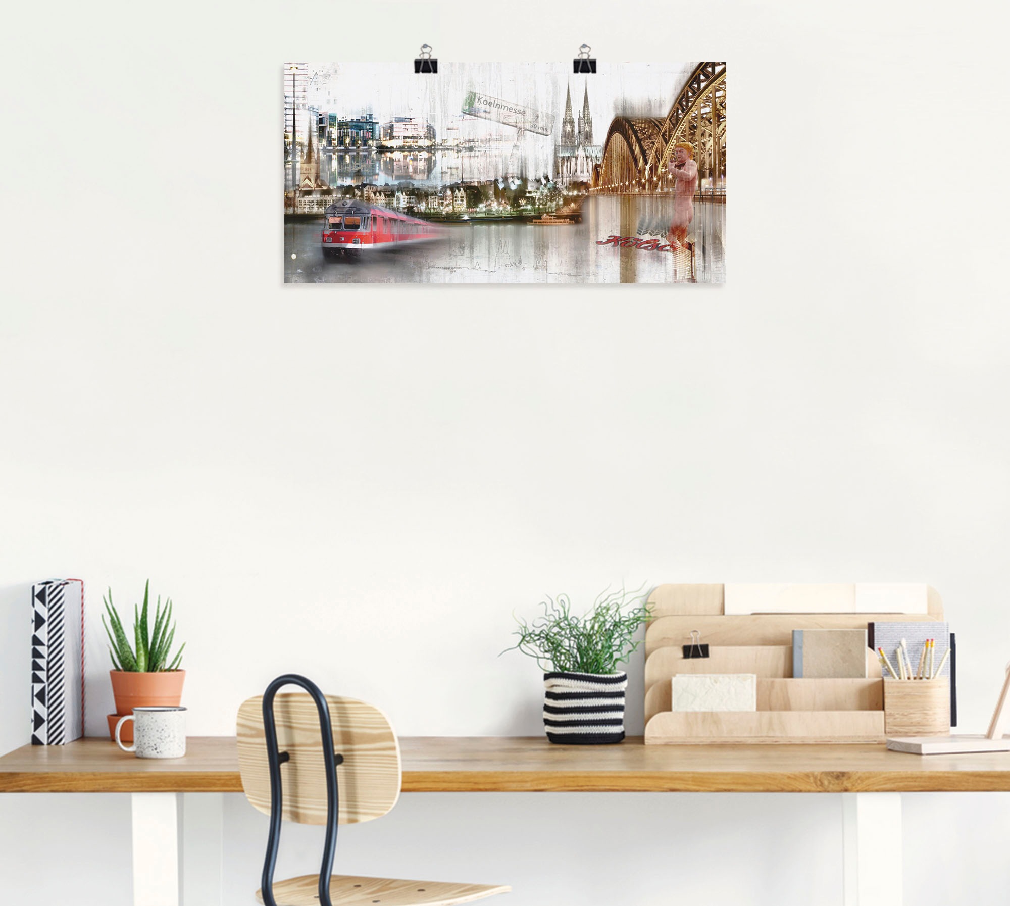 Artland Wandbild »Köln Skyline Collage I«, Deutschland, (1 St.), als Leinwandbild, Poster in verschied. Größen
