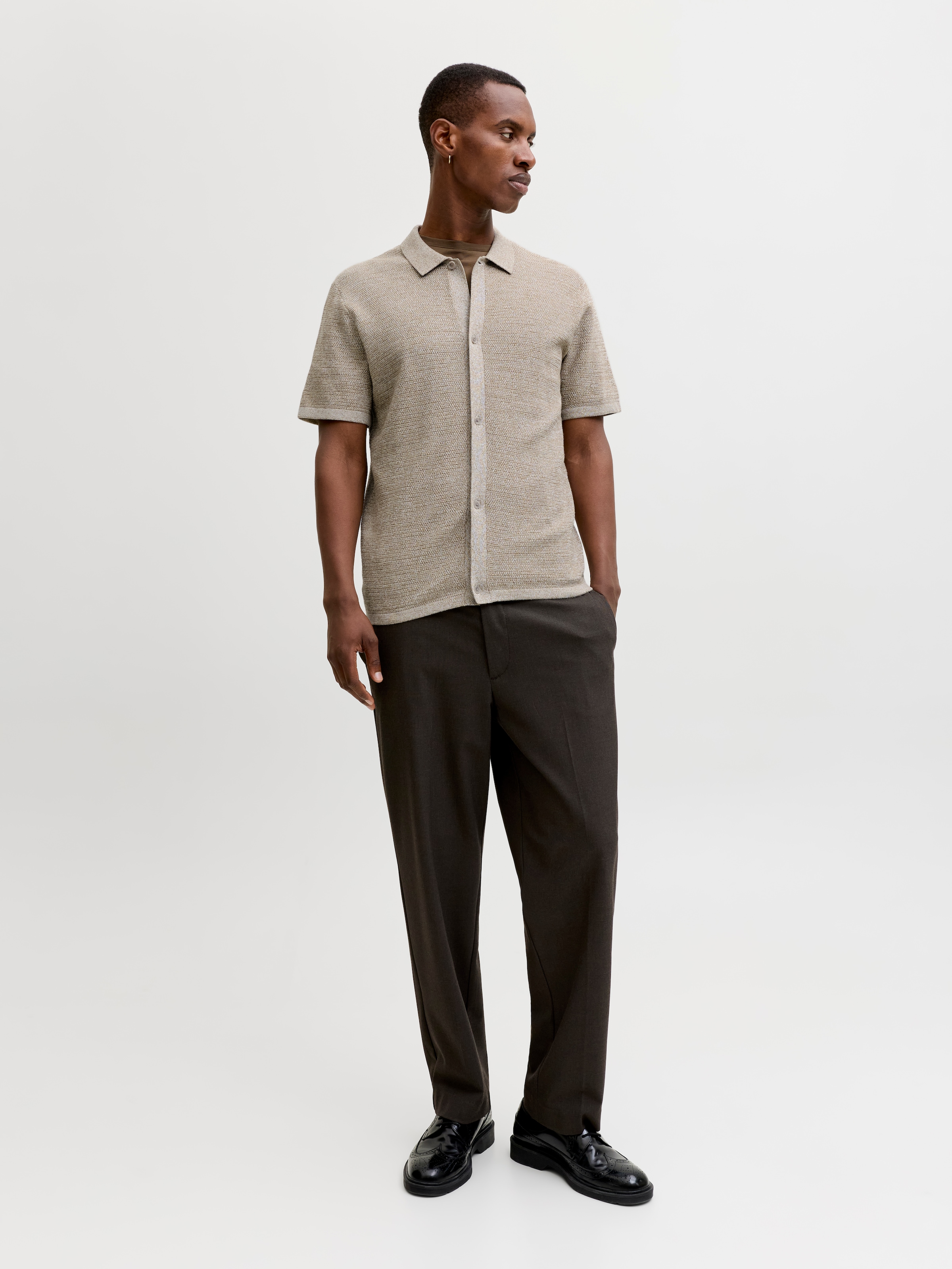Jack & Jones Strickpullover »JJEGEORGE KNIT SHIRT SS SN« mit Polokragen